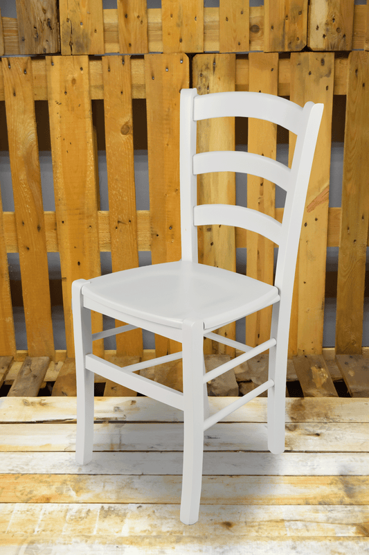 Stock sedia seconda scelta modello 14 colore laccato bianco seduta in legno