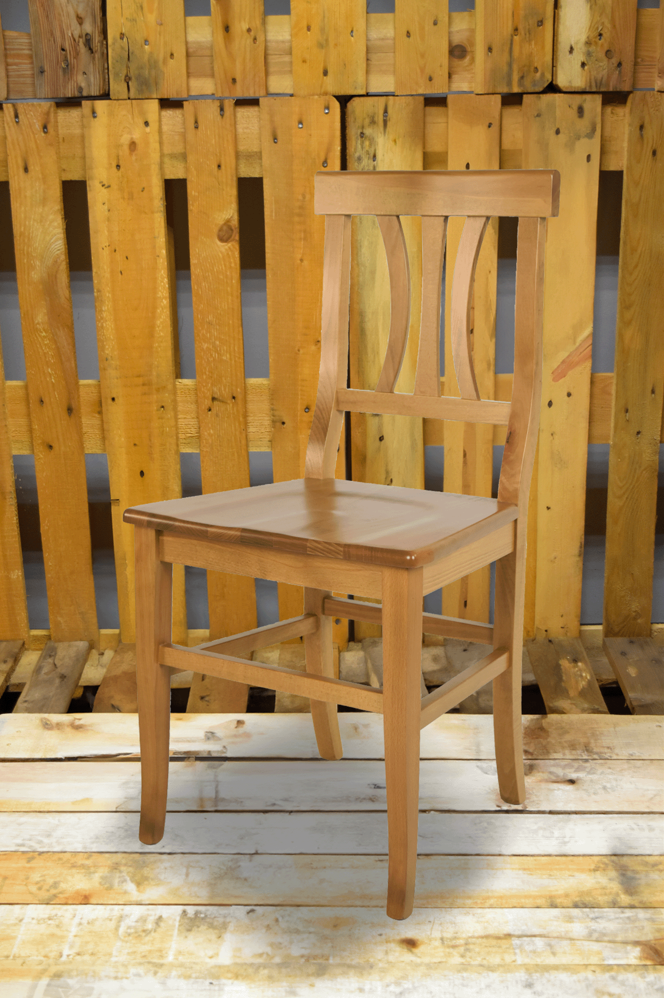 Stock second choice chair model 16/11 oak color wooden seat