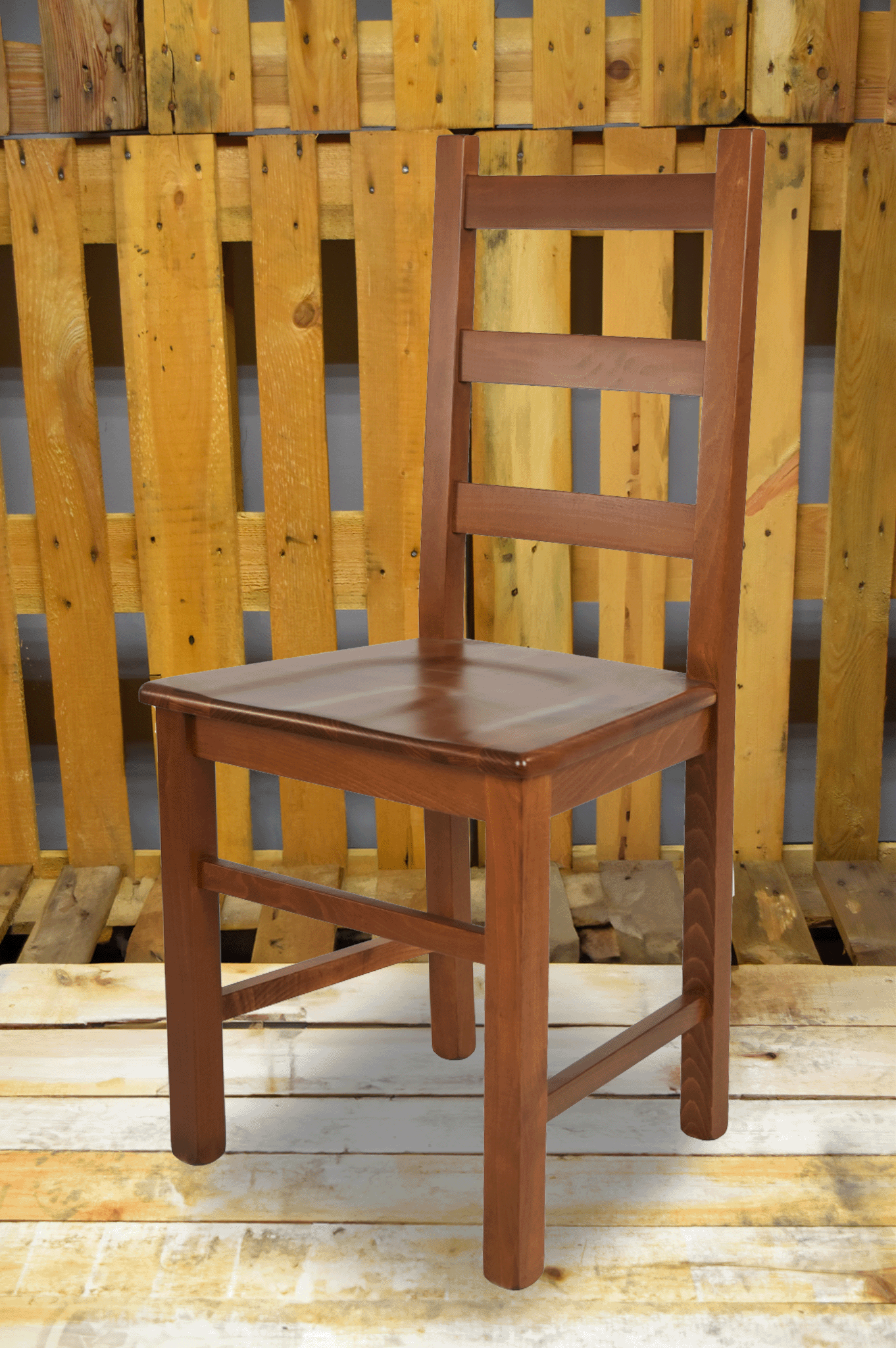 Stock second choice chair model 17 walnut color wooden seat