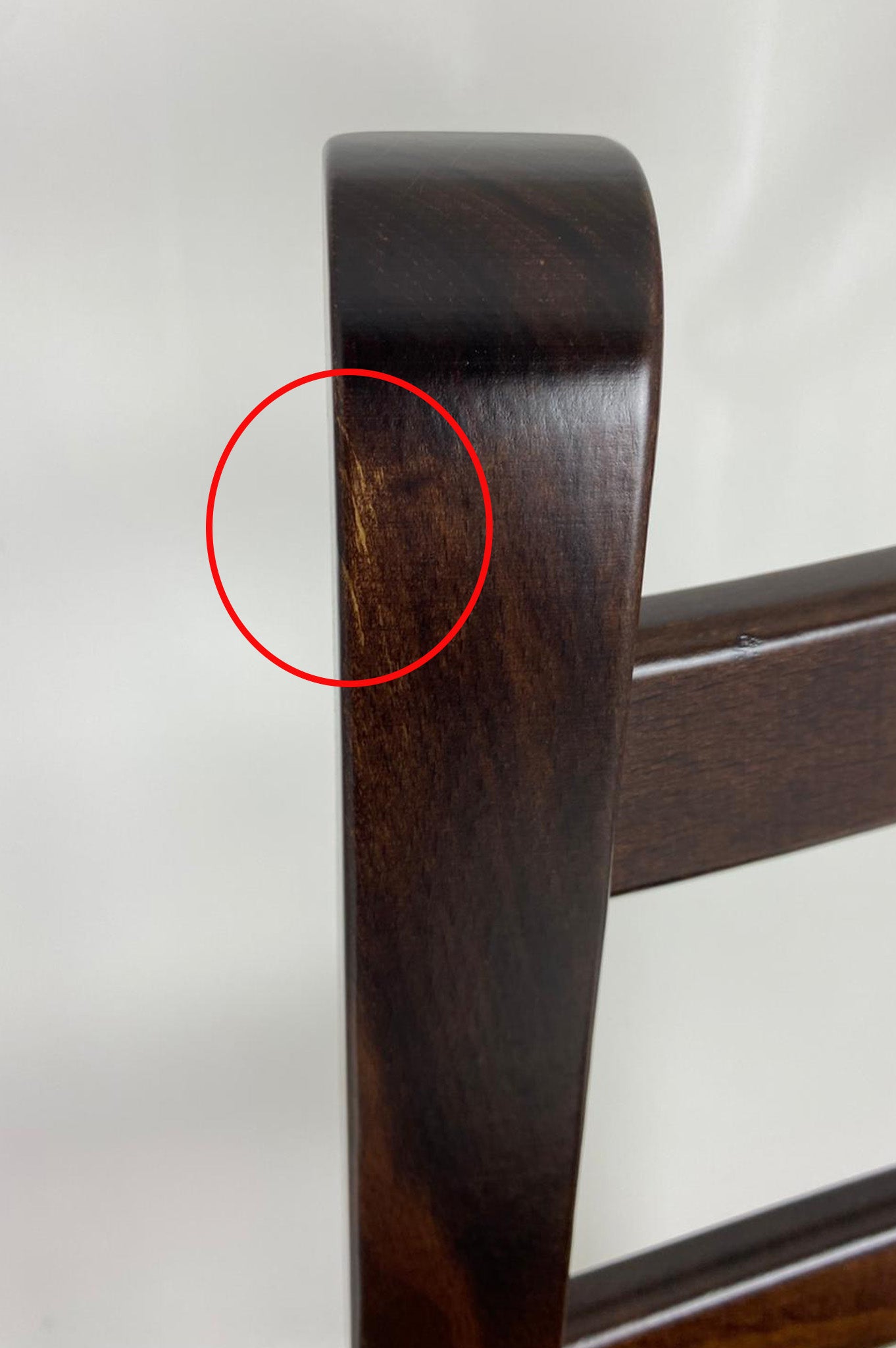 Stock second choice chair model 18 in nut color wooden seat