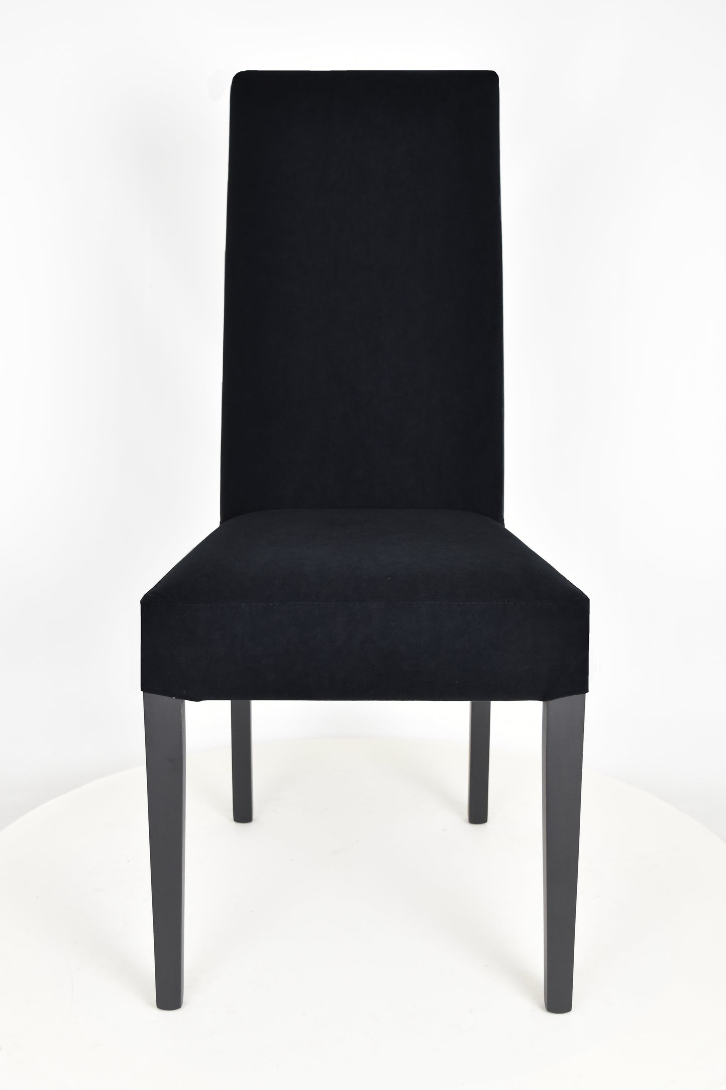 Sedia outlet modello 35 imbottita e sfoderabile in velluto opaco color nero
