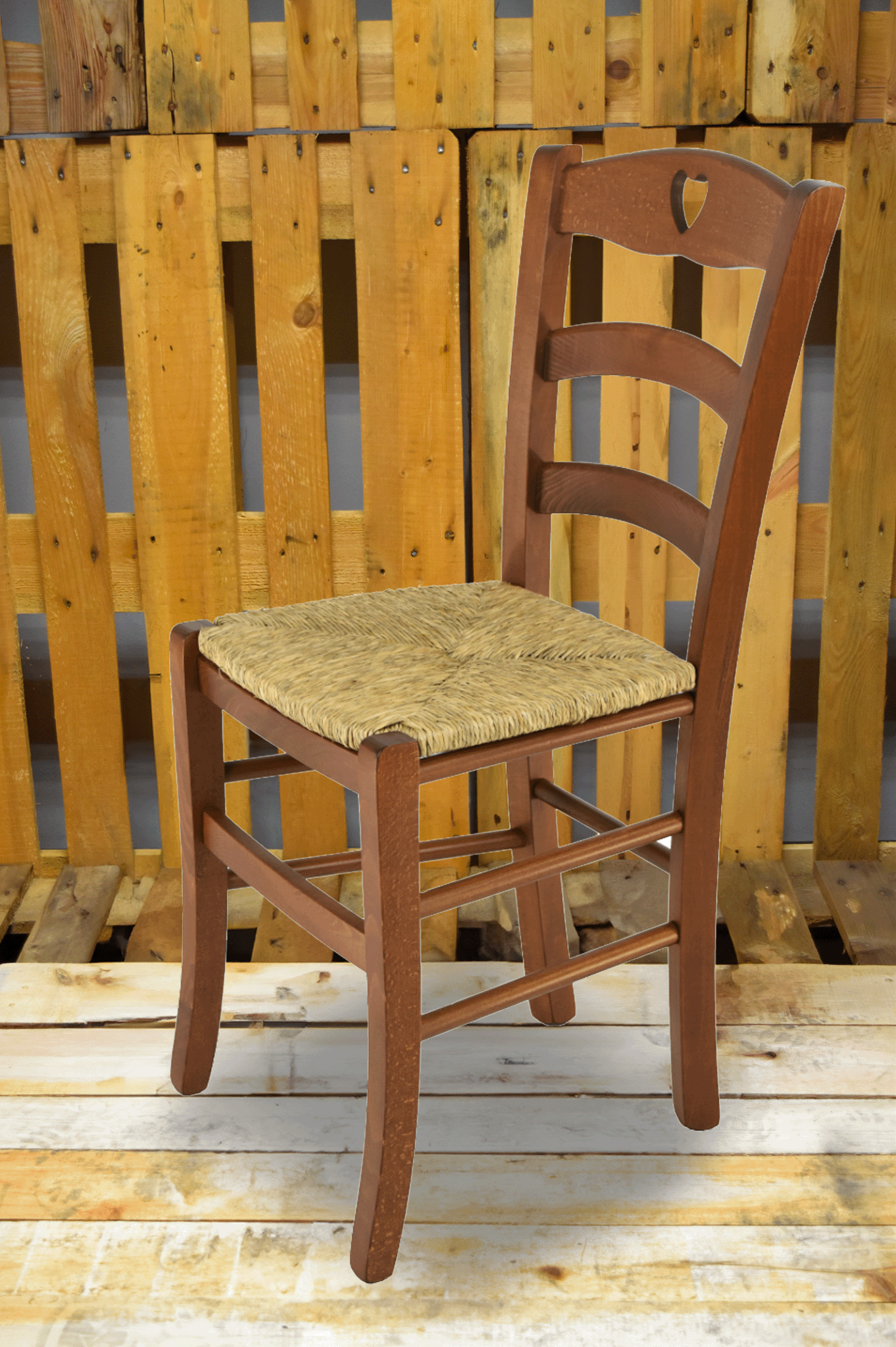 Stock second choice chair model 25 light walnut color 110 straw seat