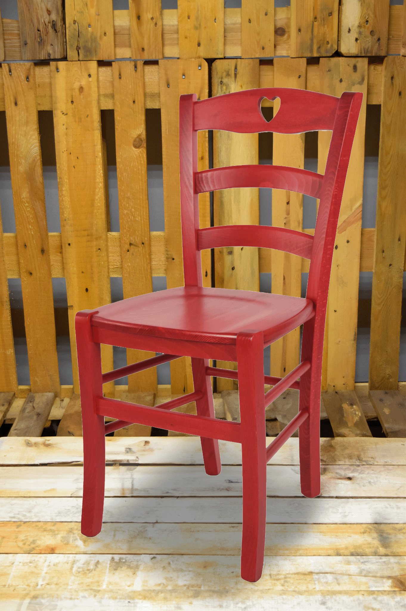 Stock second choice chair model 25 red color wooden seat