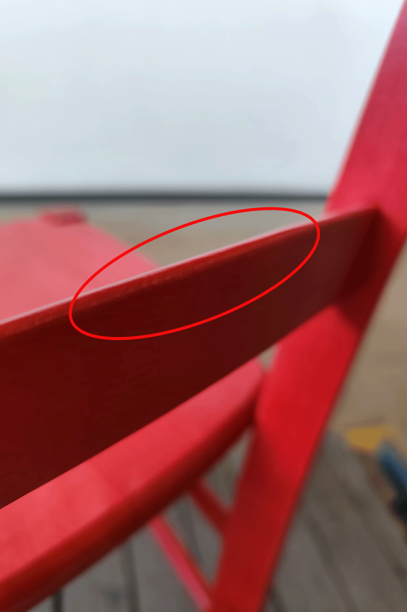 Stock second choice chair model 25 red color wooden seat