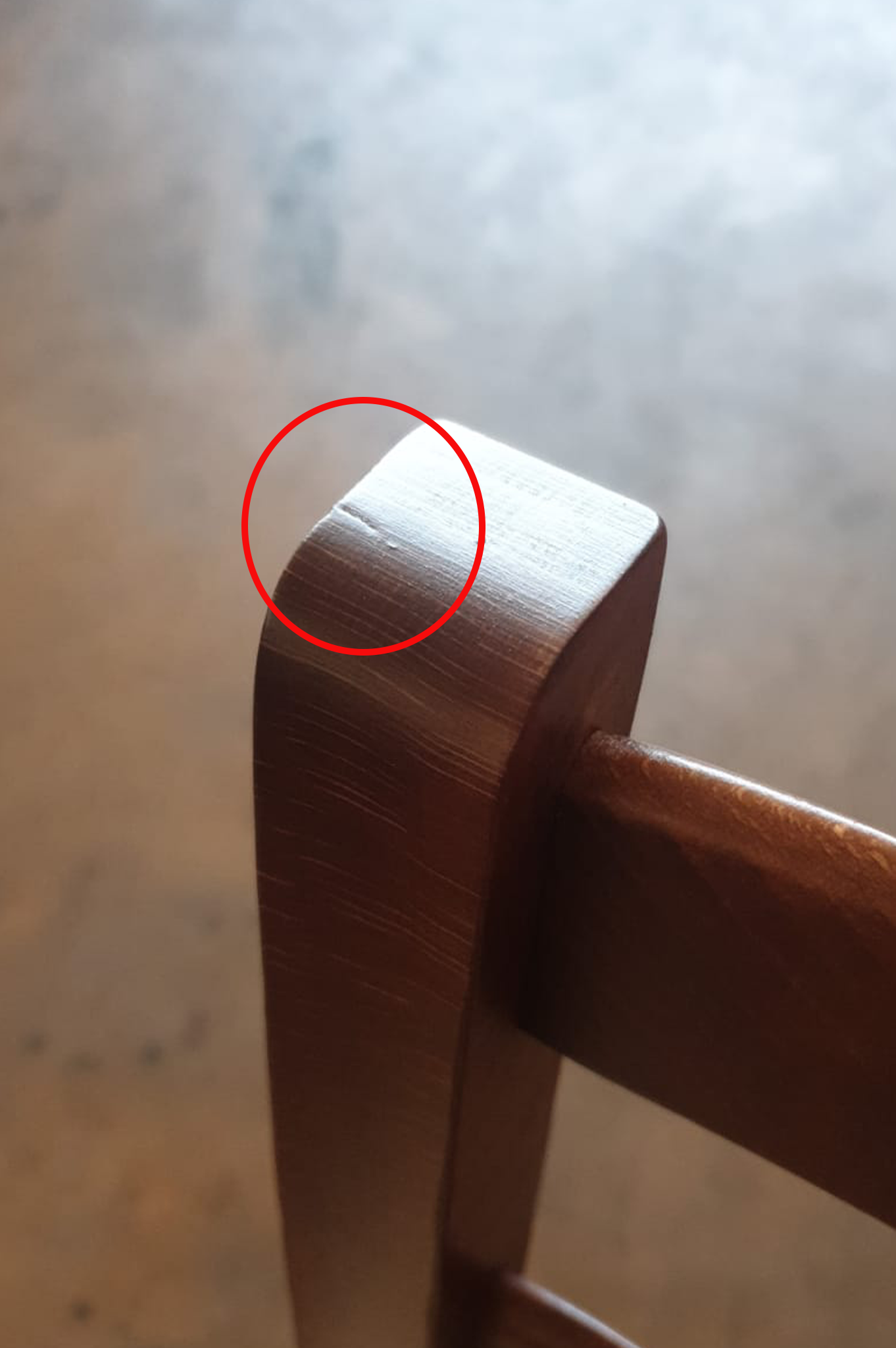 Stock second choice chair model 14 in nut color straw seat