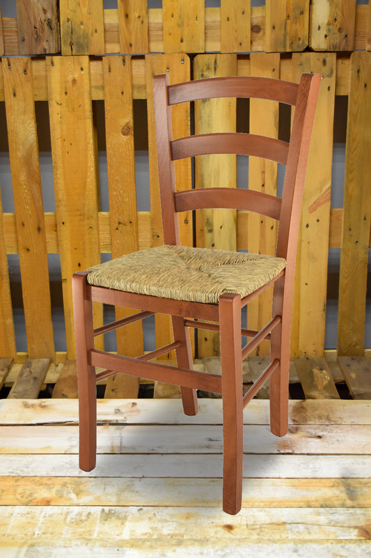 Stock sedia seconda scelta modello 14 ciliegio seduta in paglia