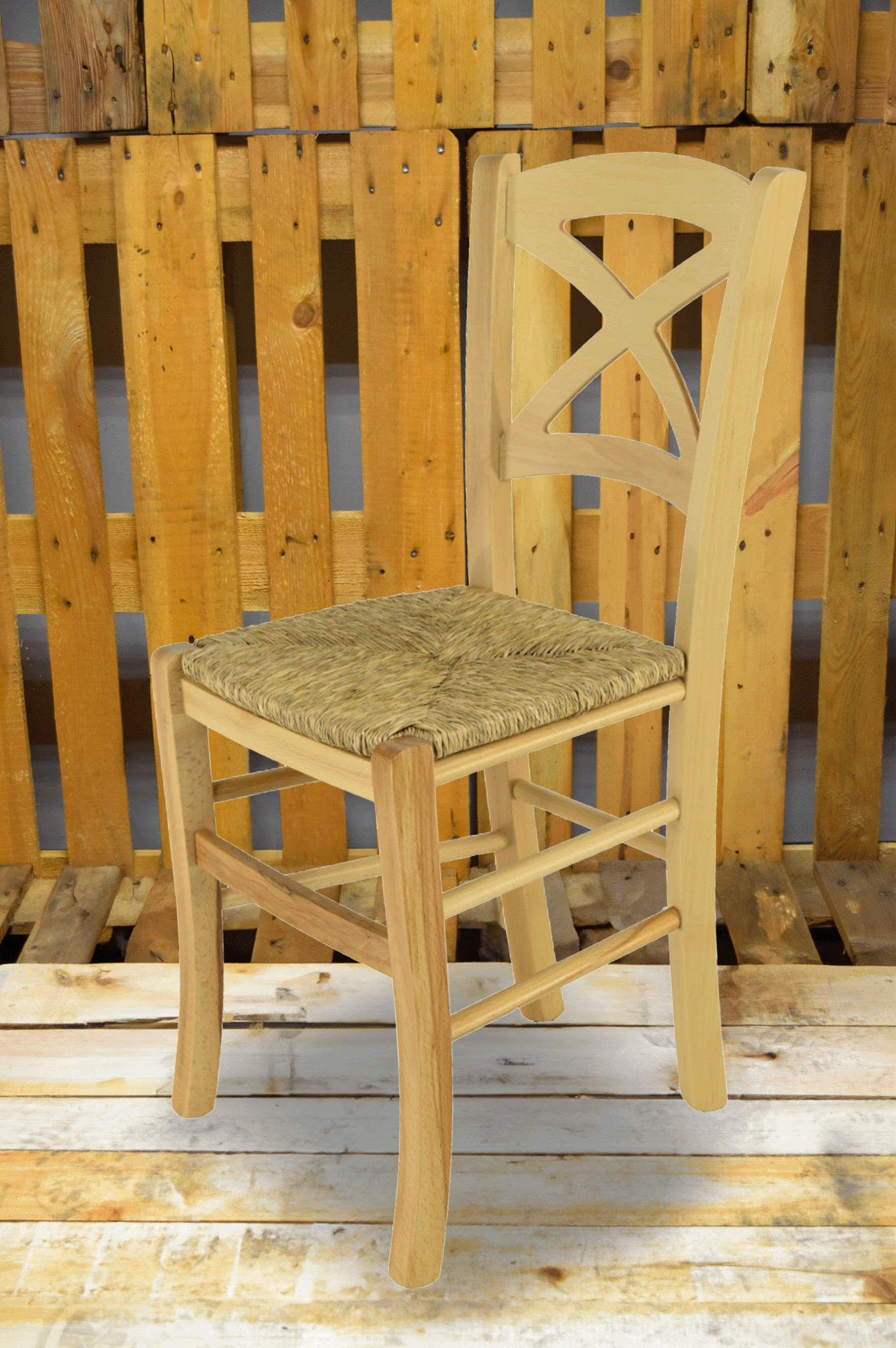 Stock second choice chair model 33 natural color straw seat