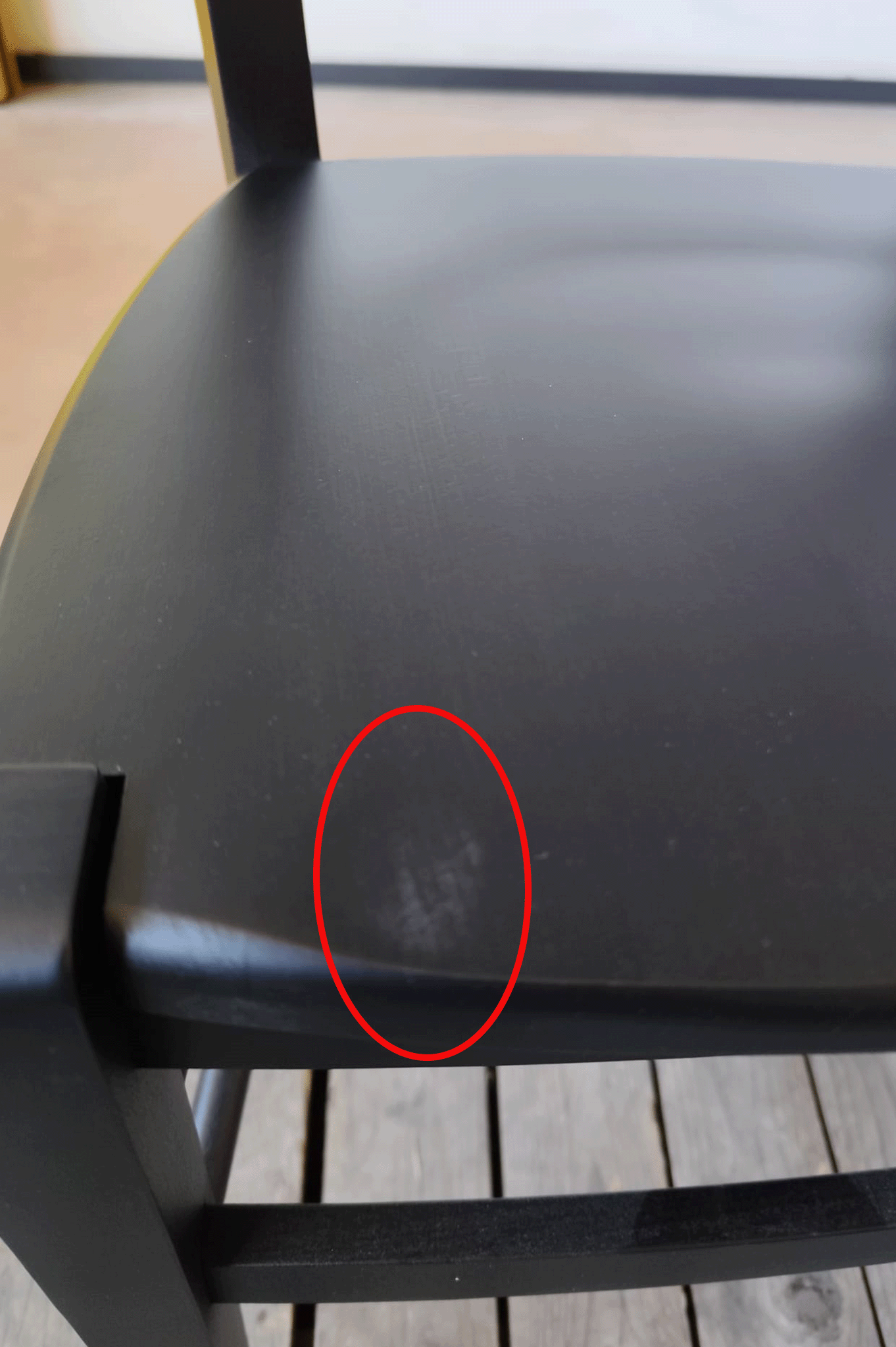 Stock second choice chair model 33 black color wooden seat