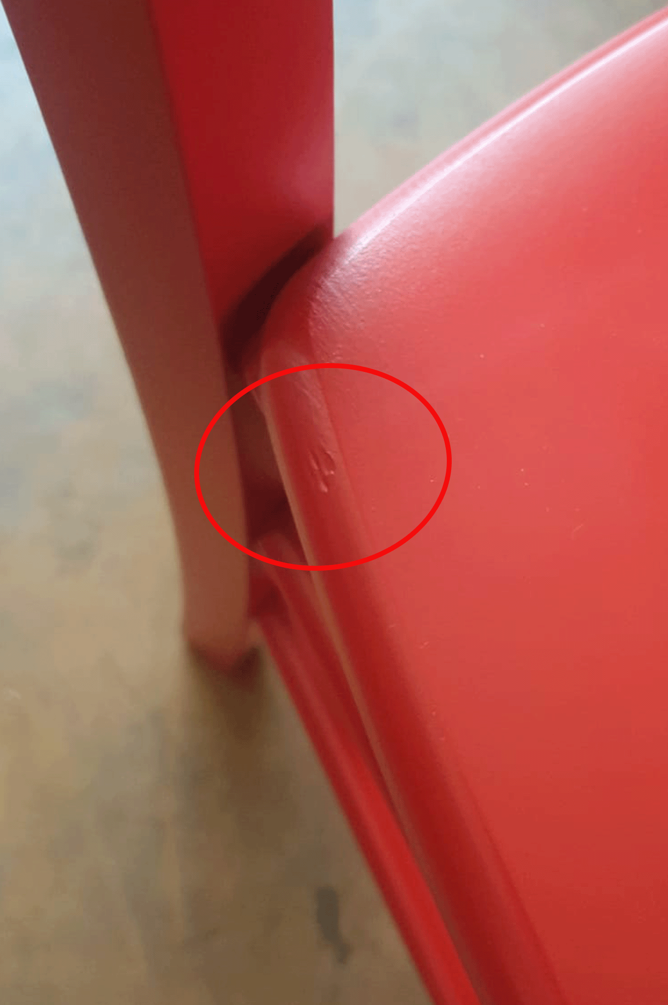 Stock second choice chair model 33 red color wooden seat