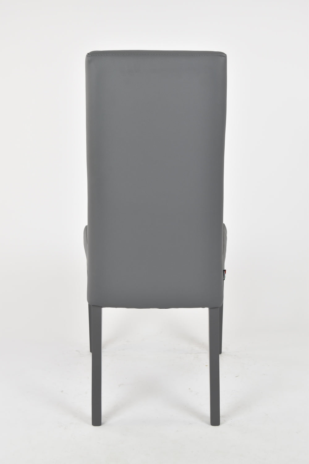 Stock second choice chair model 35 upholstered in dark grey artificial leather
