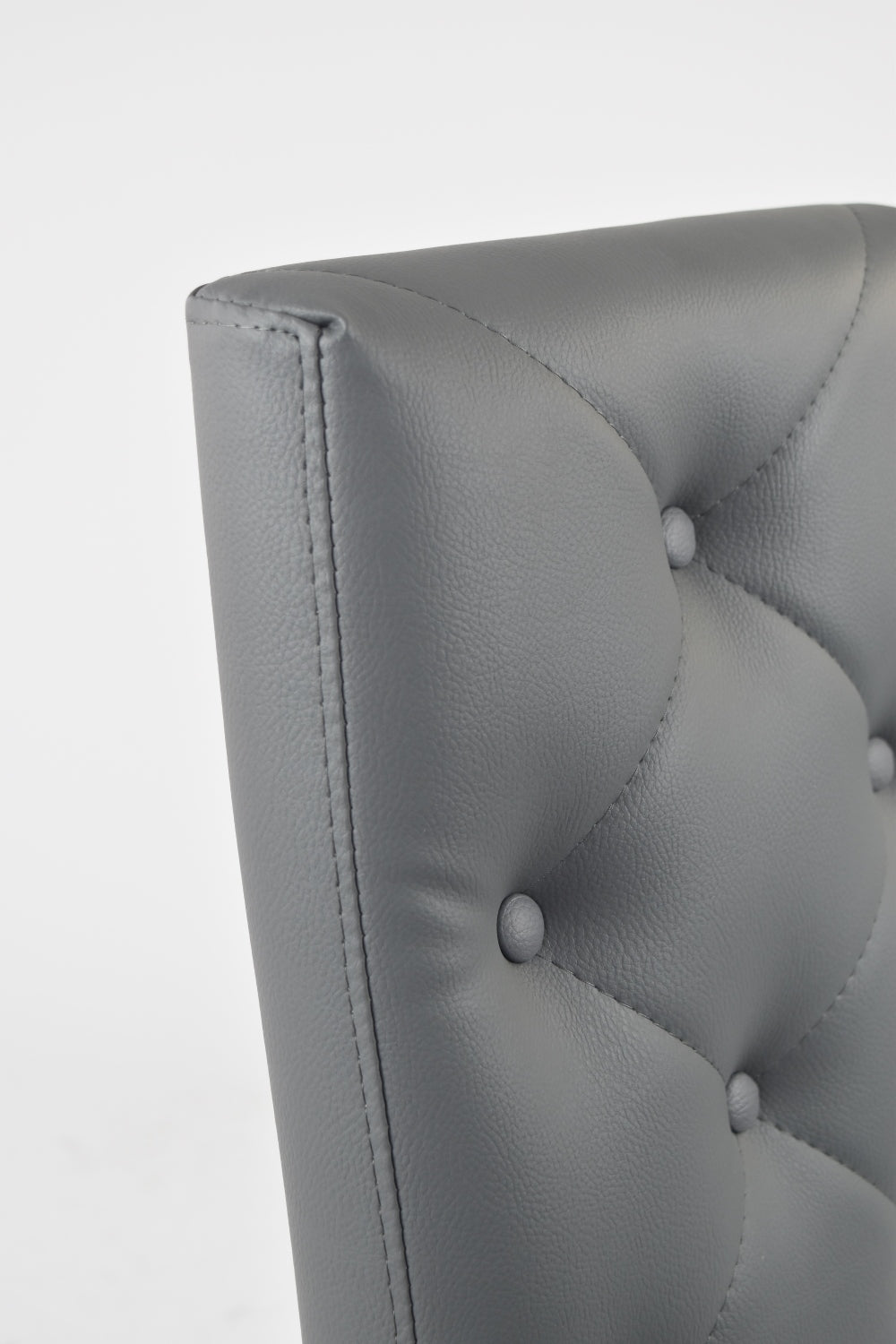 Stock second choice chair model 35 upholstered in dark grey artificial leather