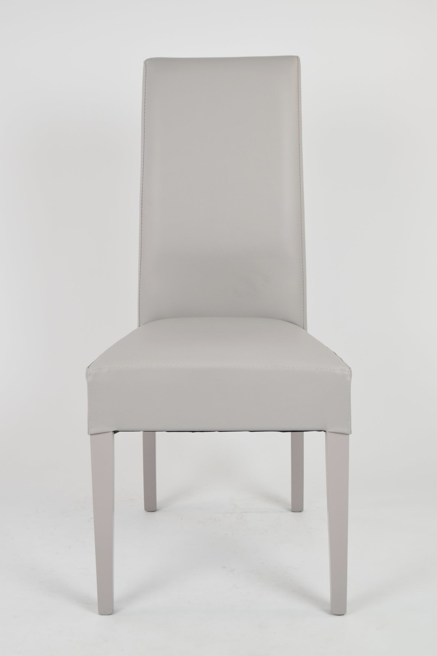 Outlet chair model 36 upholstered in light grey artificial leather
