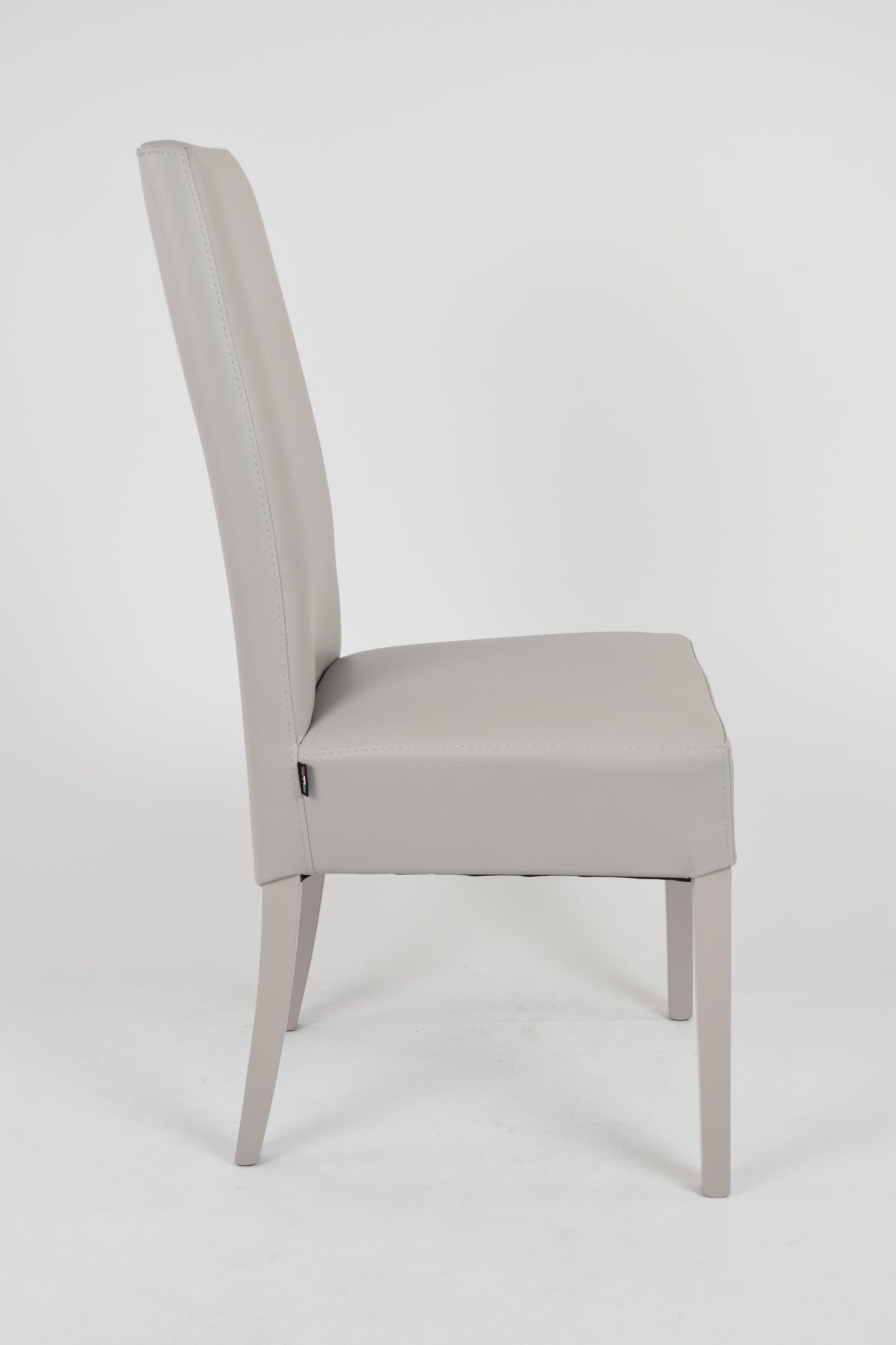 Outlet chair model 36 upholstered in light grey artificial leather