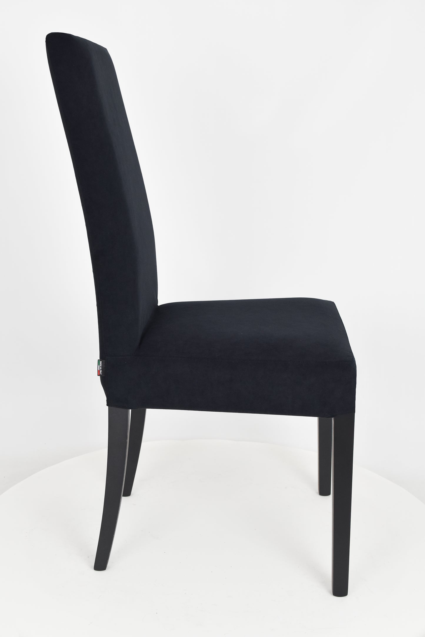Sedia outlet modello 35 imbottita e sfoderabile in velluto opaco color nero