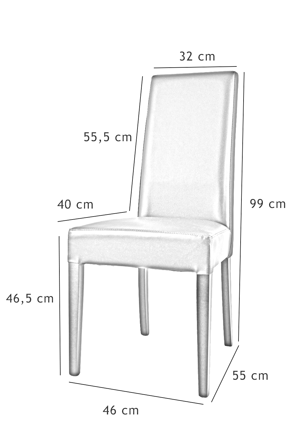 Sedia outlet modello 36 imbottita in tessuto colore grigio perla