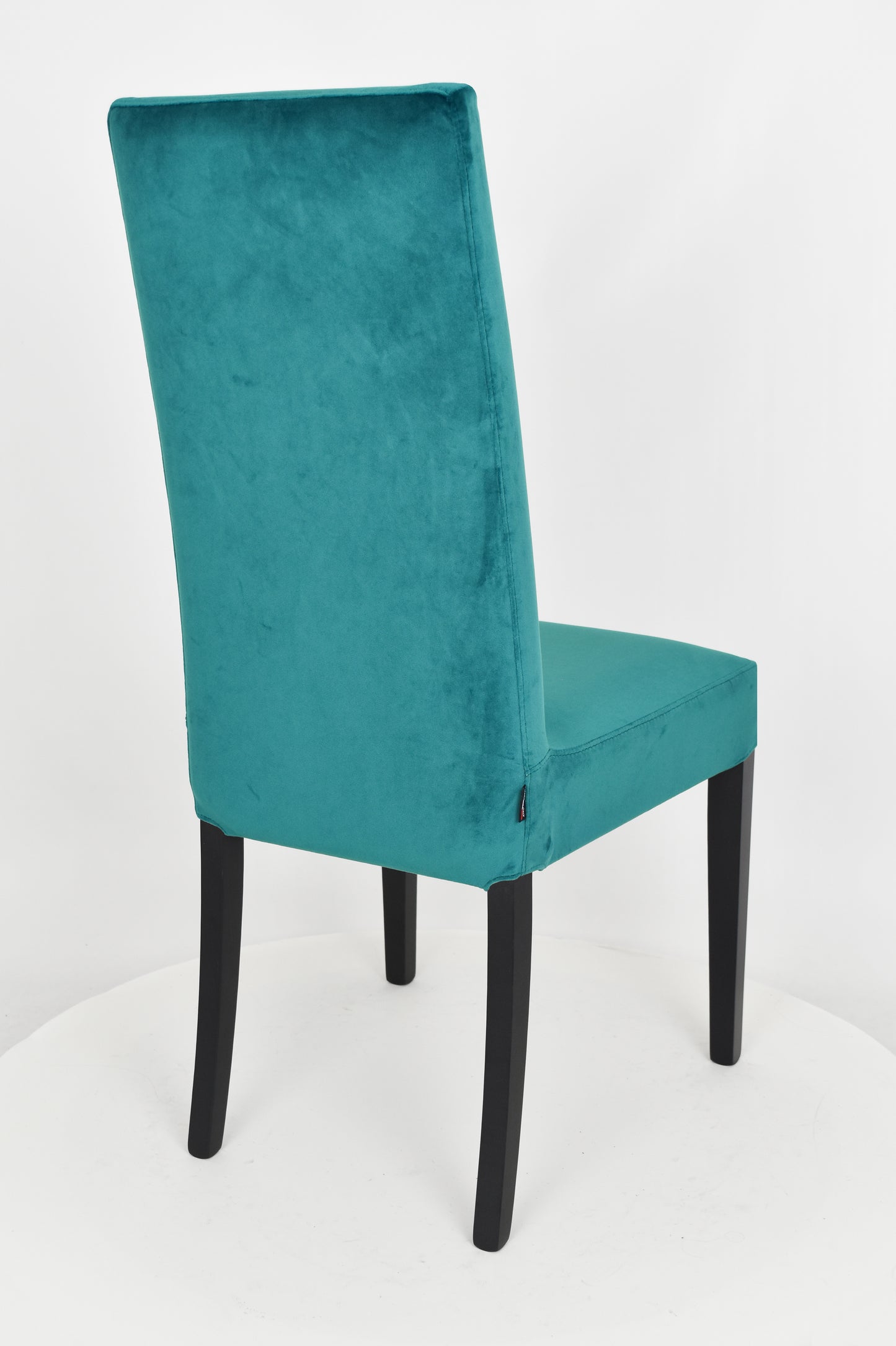 Sedia outlet modello 35 imbottita e sfoderabile in velluto color petrolio