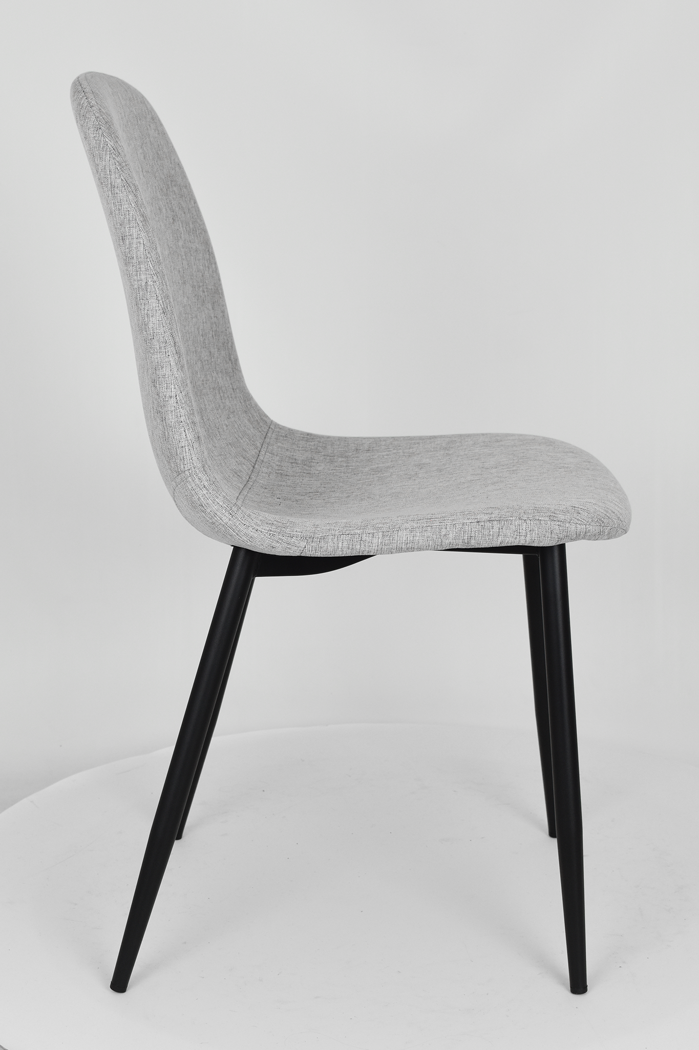 Stock second choice chair model 95 upholstered in grey fabric