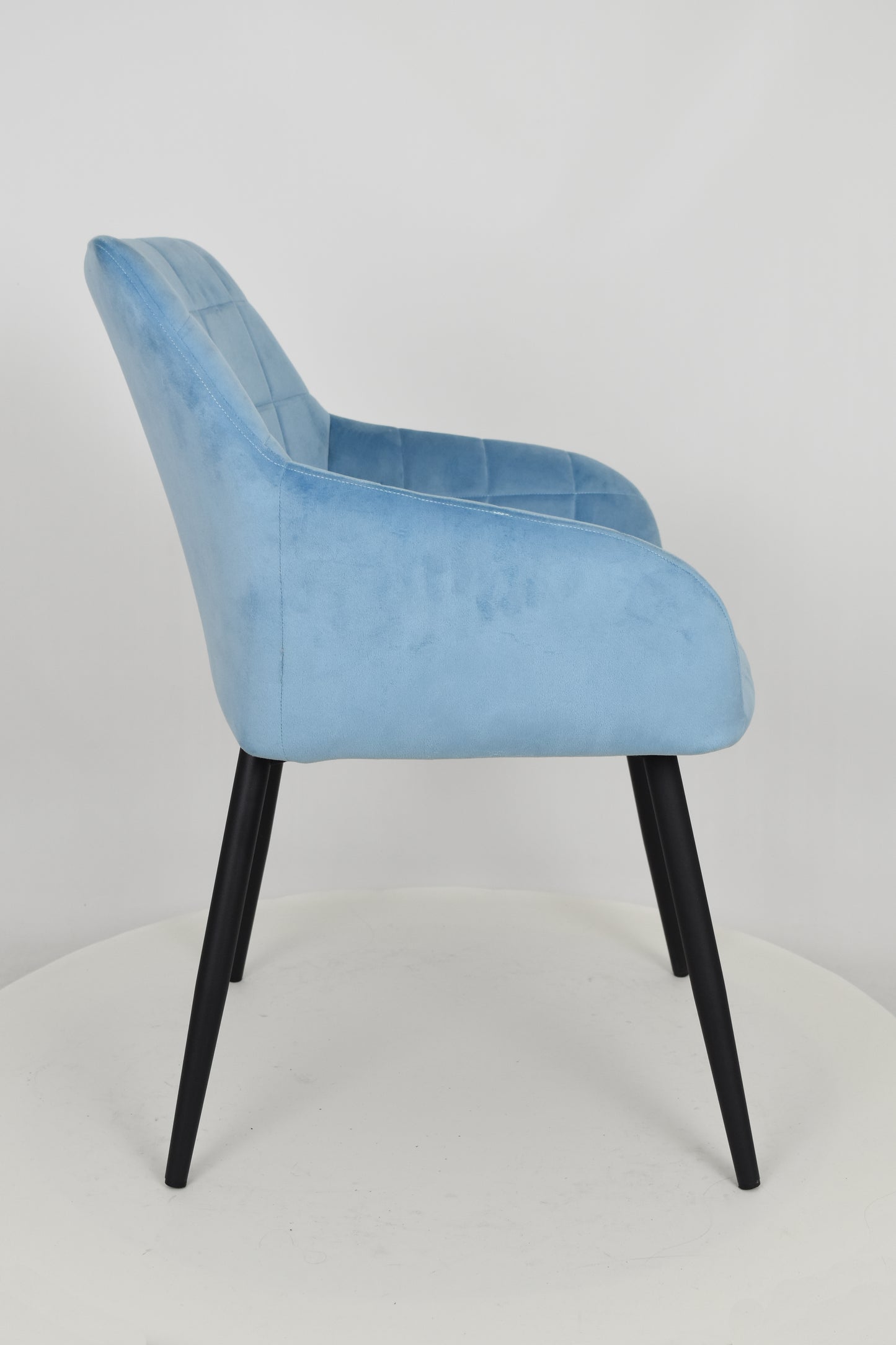 Stock second choice armchair model 7651 upholstered in dark grey velvet