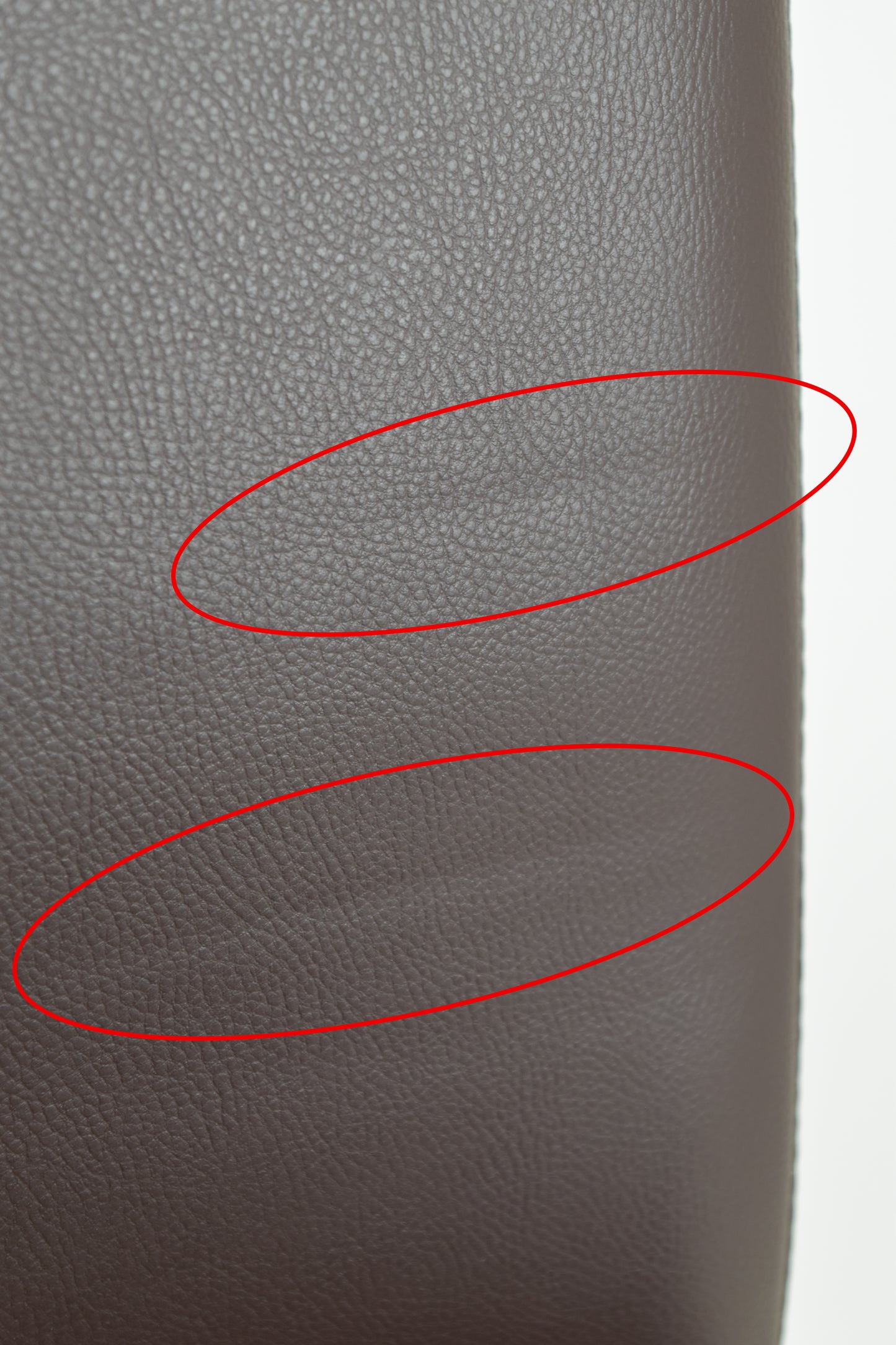 Stock second choice chair model 35 upholstered in brown artificial leather
