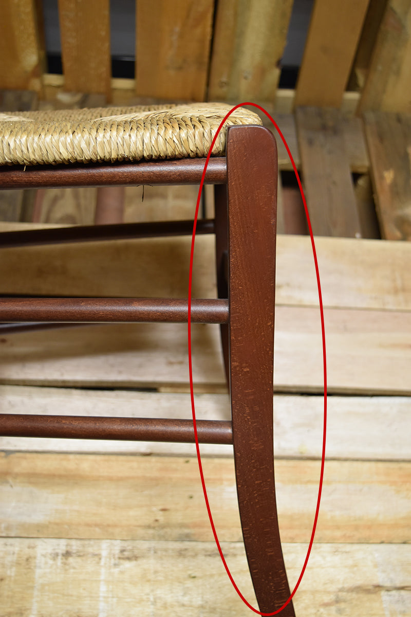 Stock second choice chair model 15 dark walnut color straw seat
