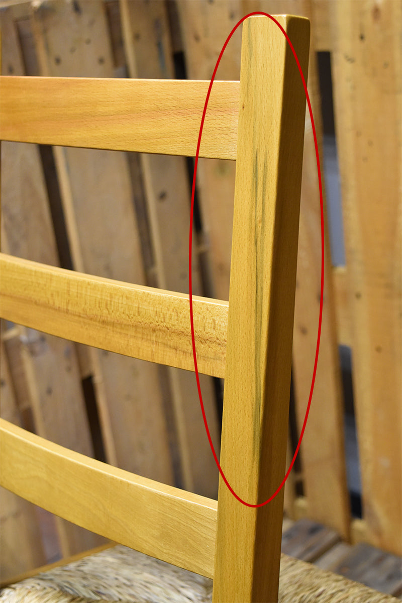 Stock second choice chair model 17 oak color straw seat