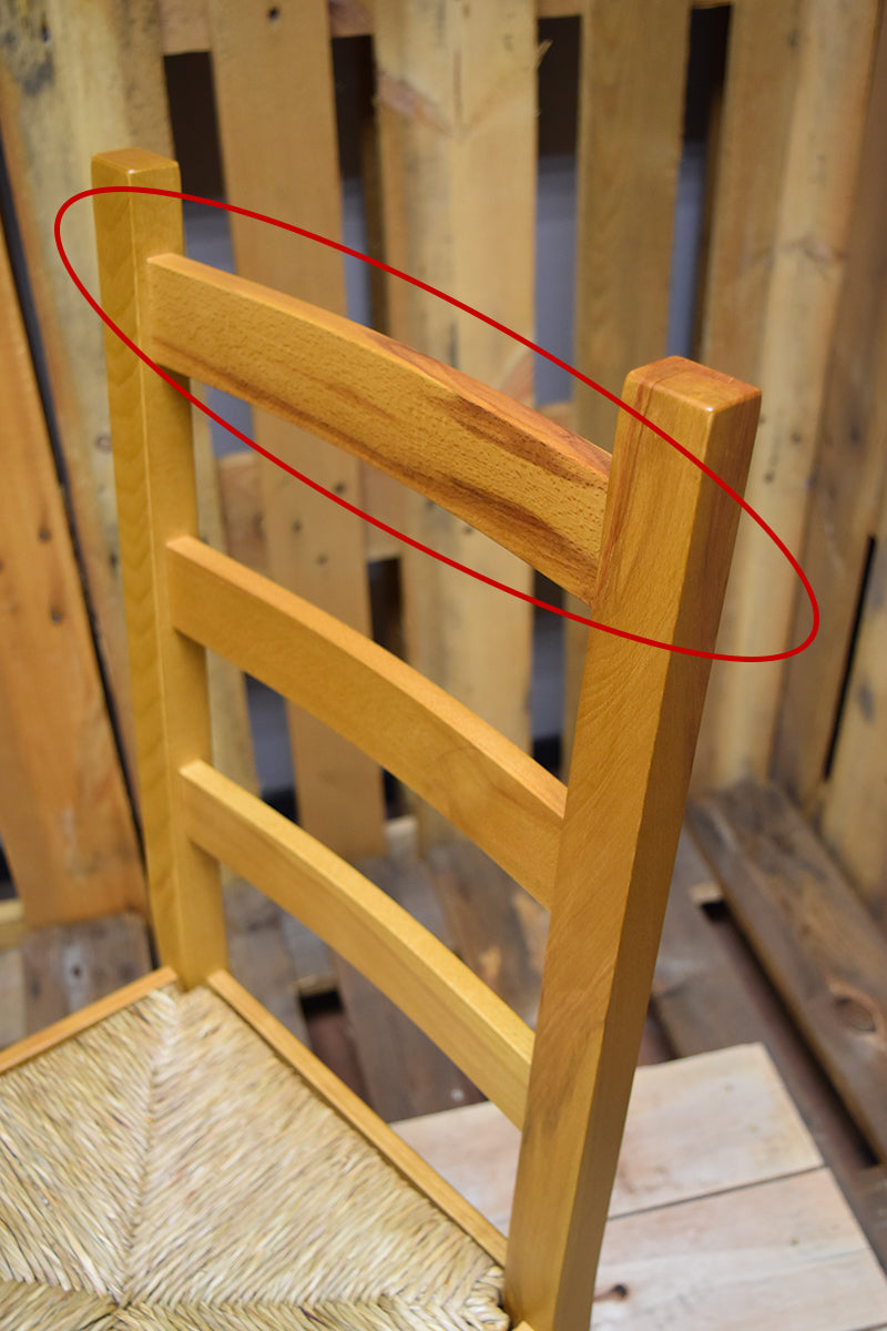 Stock second choice chair model 17 oak color straw seat