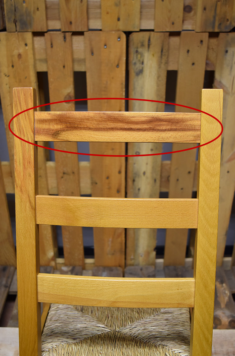 Stock second choice chair model 17 oak color straw seat