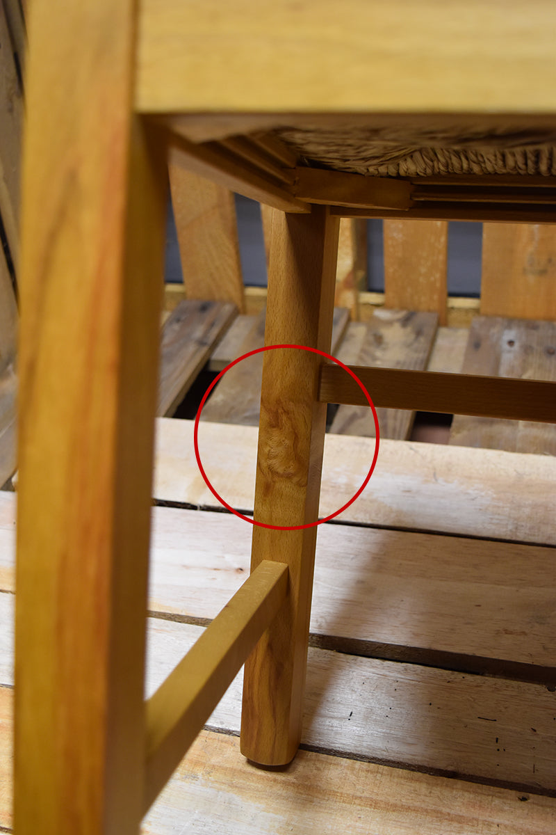 Stock second choice chair model 17 oak color straw seat