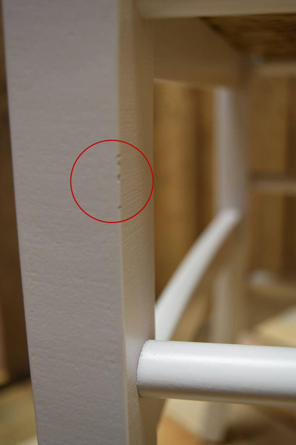 Stock second choice chair model 14 lacquered white straw seat