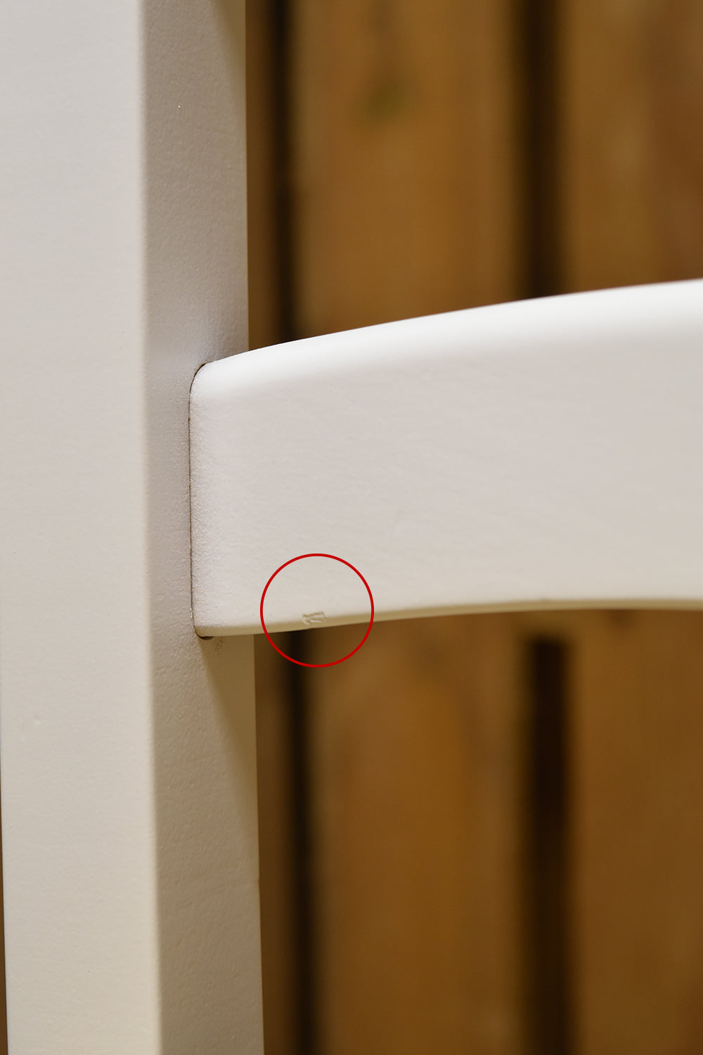 Stock second choice chair model 14 lacquered white straw seat