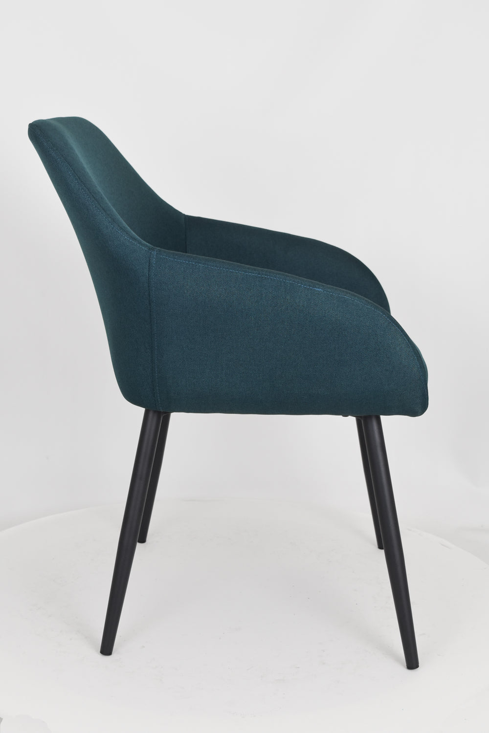 Outlet chair model 93 upholstered in blue fabric