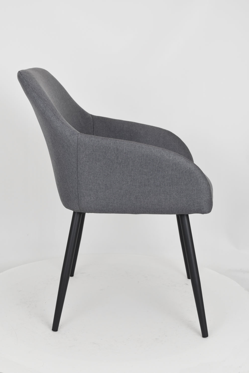 Outlet chair model 93 upholstered in dark grey fabric