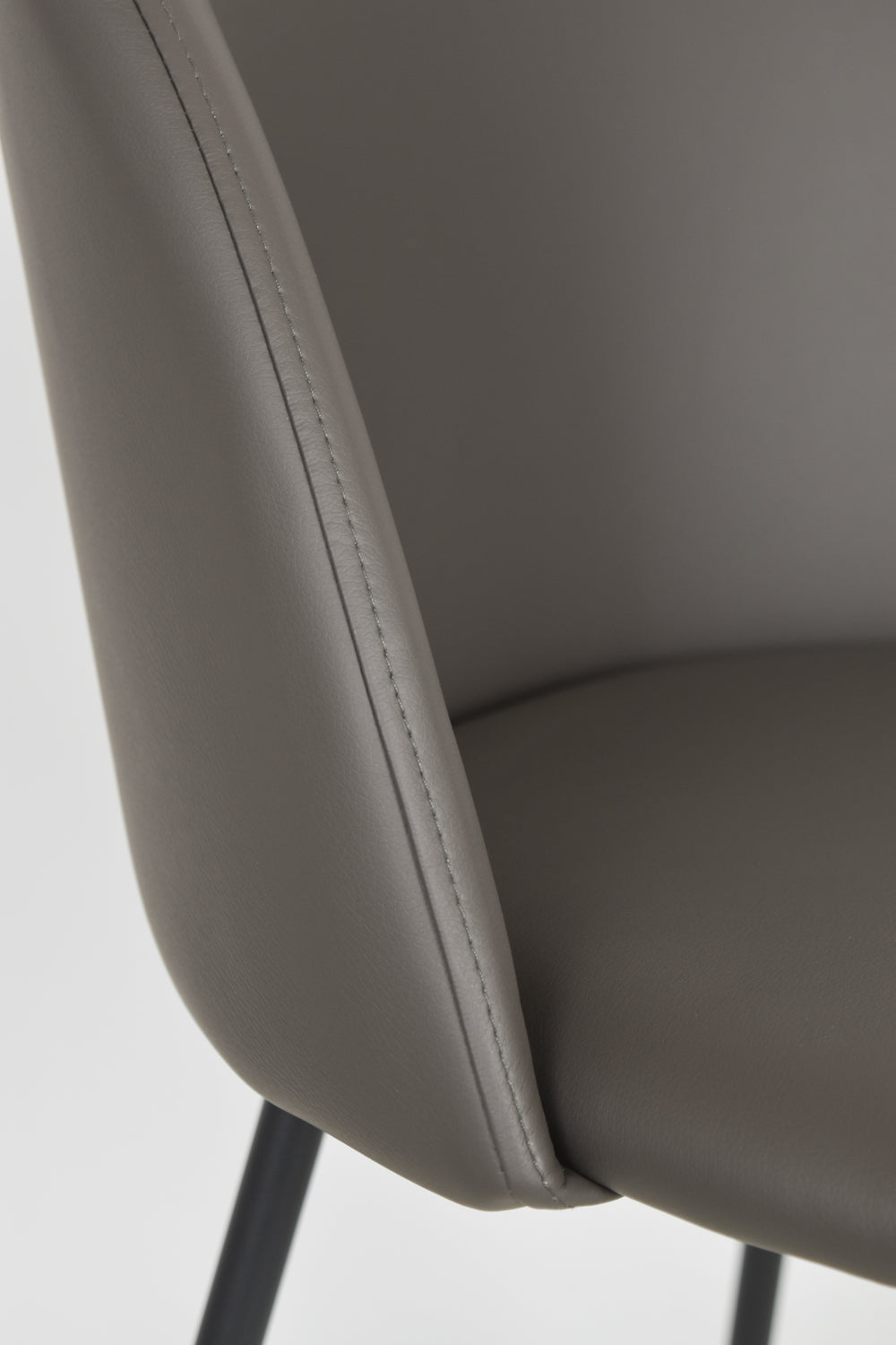 Outlet chair model 99 upholstered in antrachite artificial leather