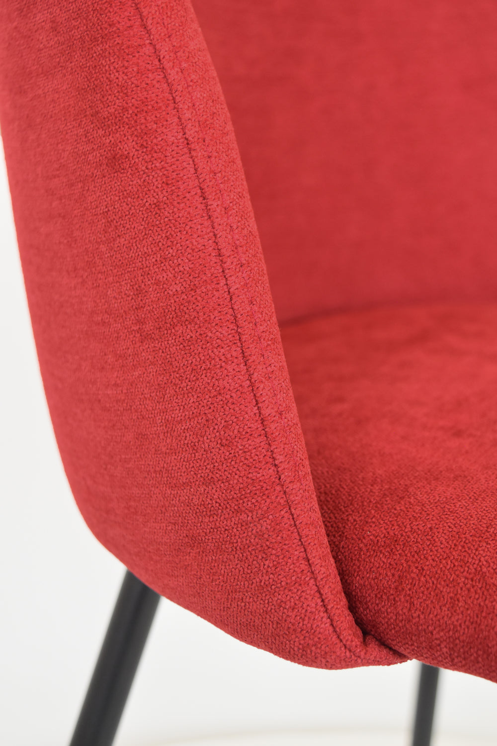 Sedia outlet modello 99 imbottita in tessuto color rosso