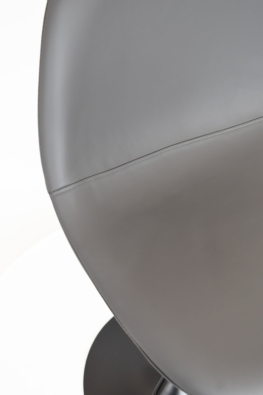Sgabello outlet modello 91 imbottito in finta pelle color grigio scuro