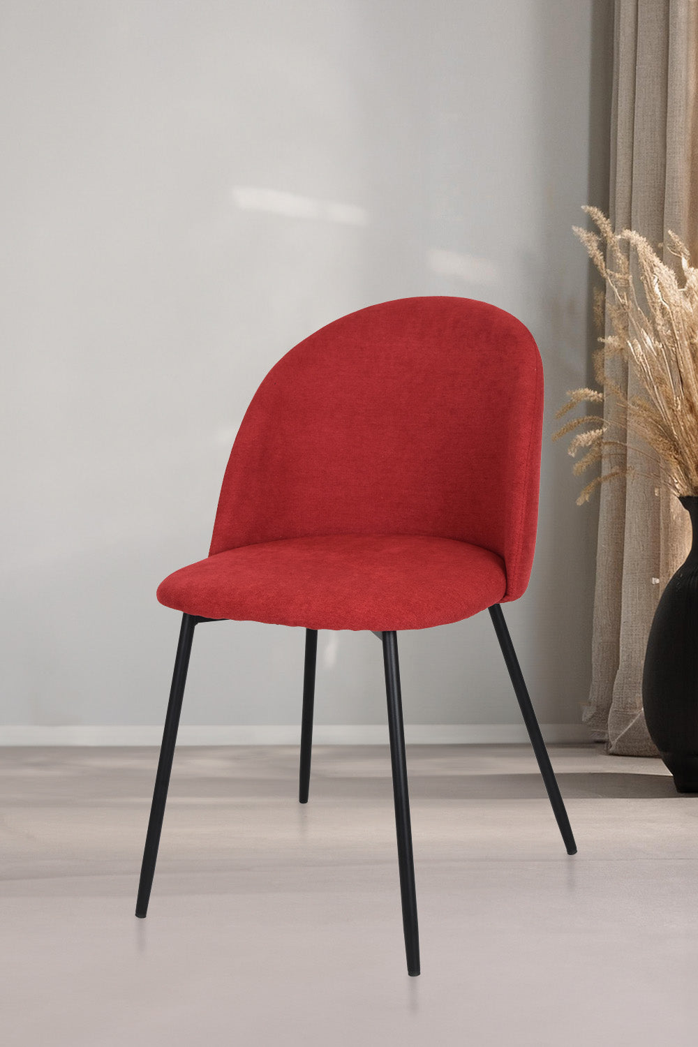 Sedia outlet modello 99 imbottita in tessuto color rosso