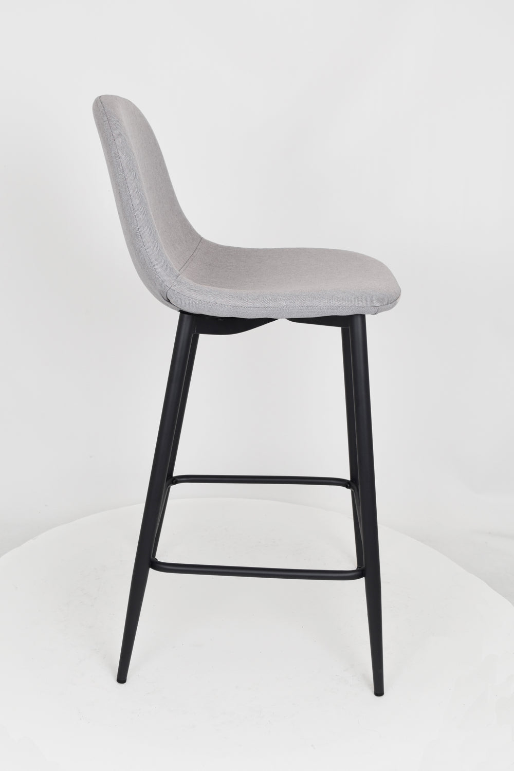 Sgabello outlet modello 92 imbottito in tessuto color grigio