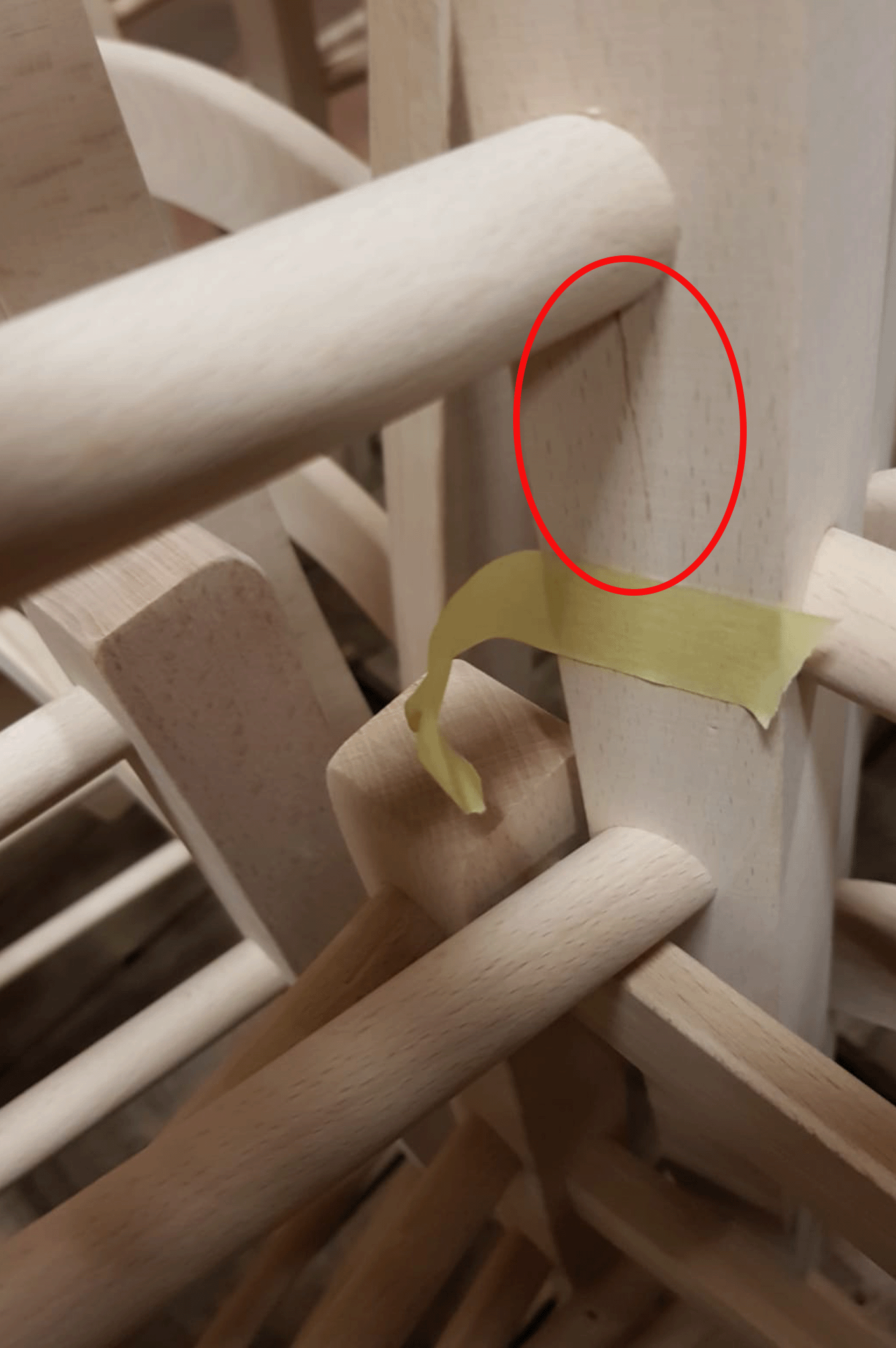 Stock second choice chair model 15 raw solid wood seat