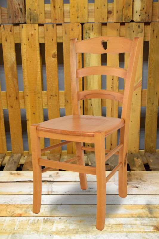 Stock sedia seconda scelta modello 25 colore miele seduta in legno