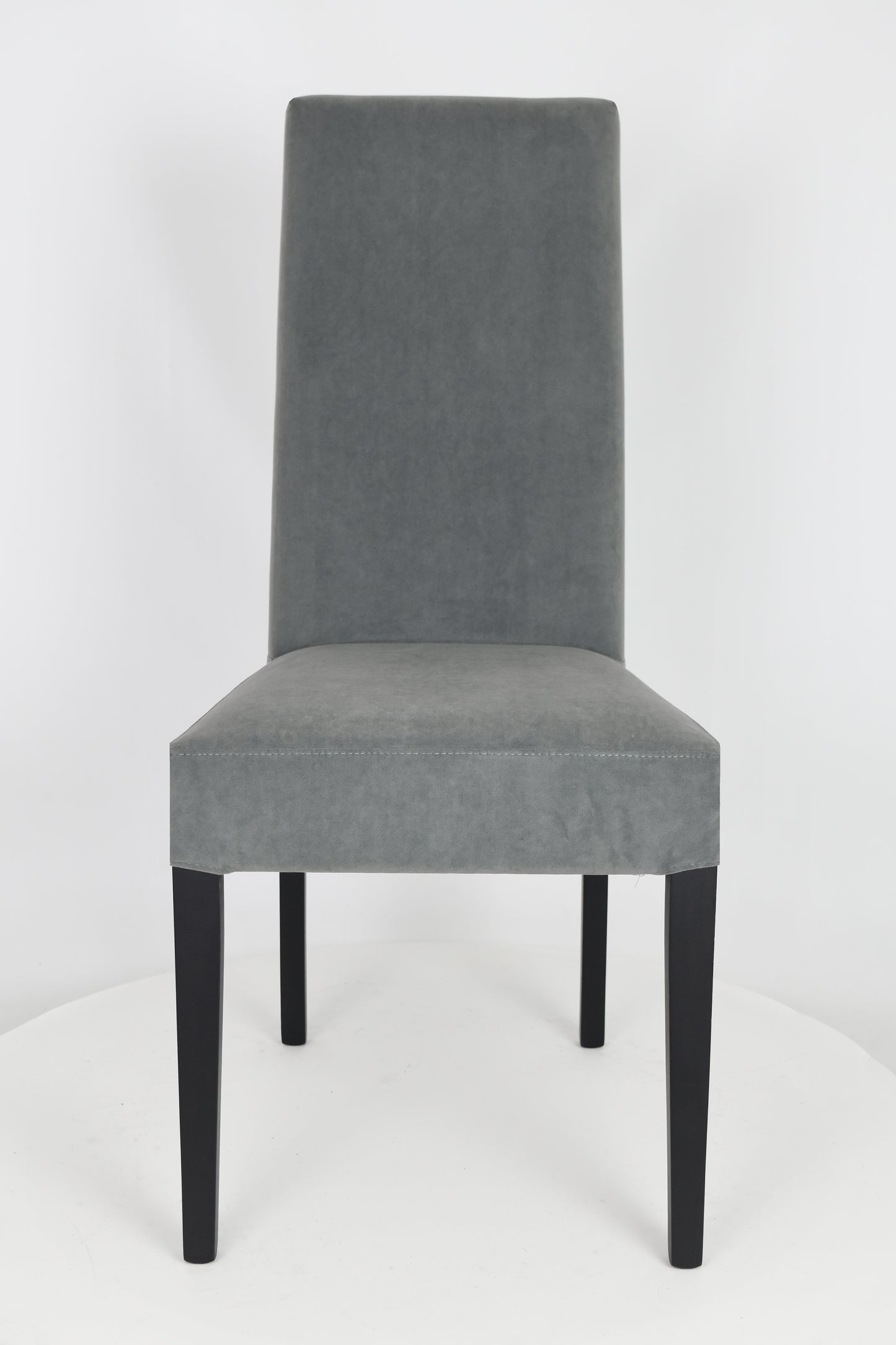 Outlet chair model 35 upholstered in dark grey velvet