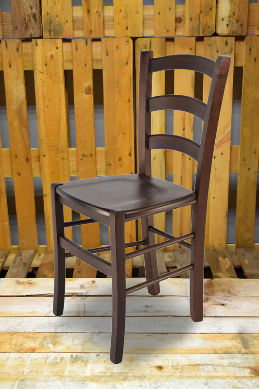 Stock sedia seconda scelta modello 14 colore noce scuro seduta in legno