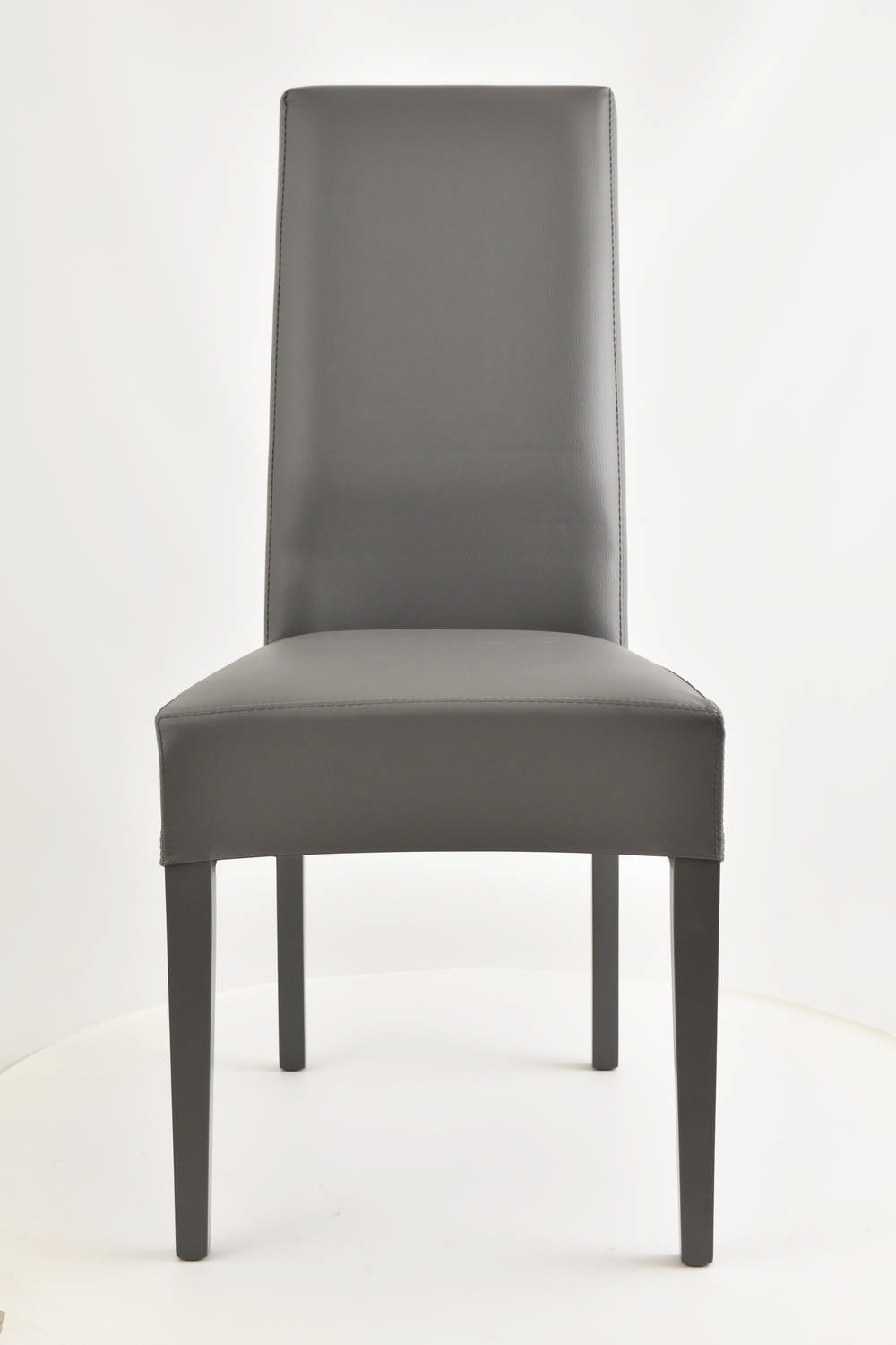 Outlet chair model 36 upholstered in dark grey artificial leather