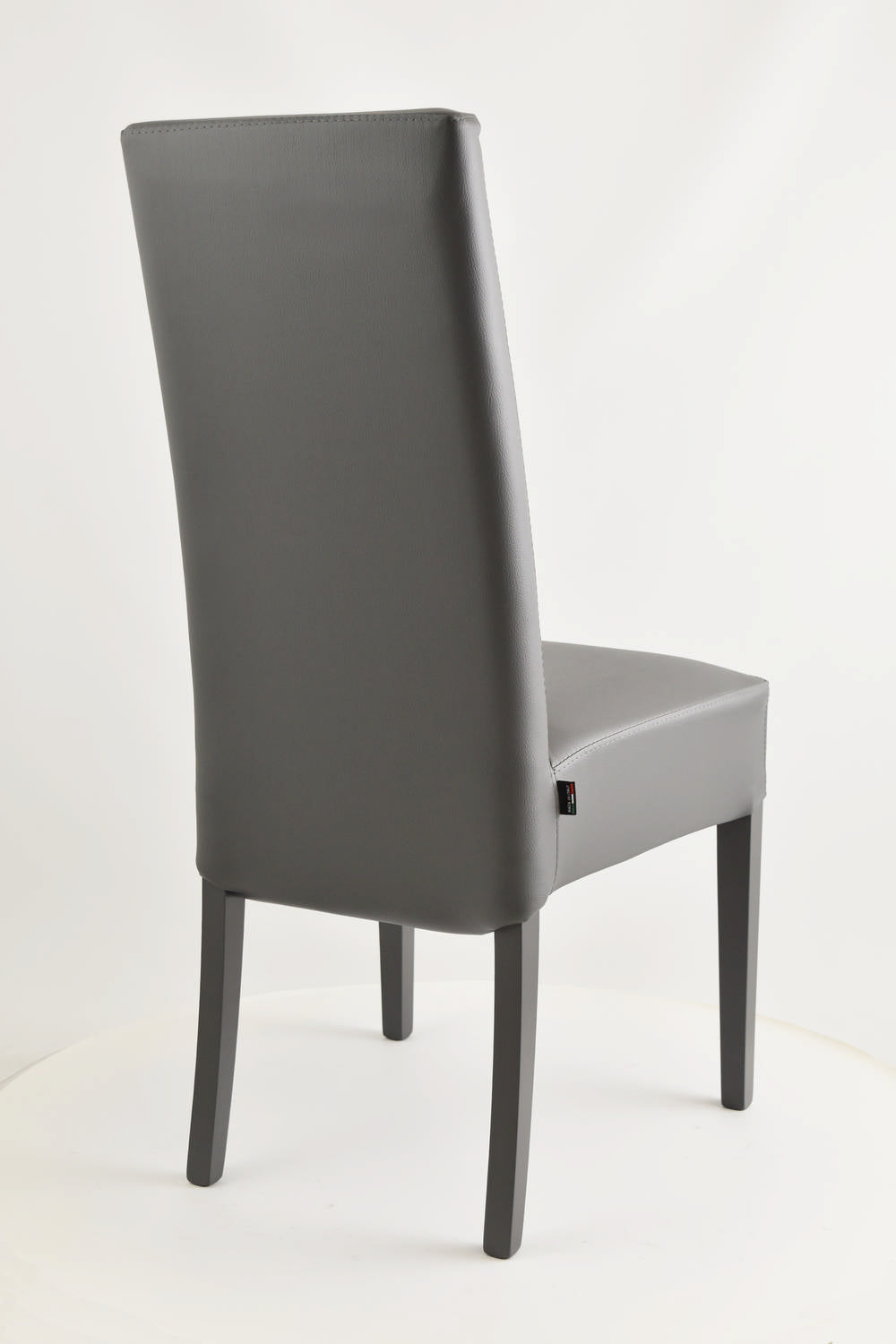 Outlet chair model 36 upholstered in dark grey artificial leather