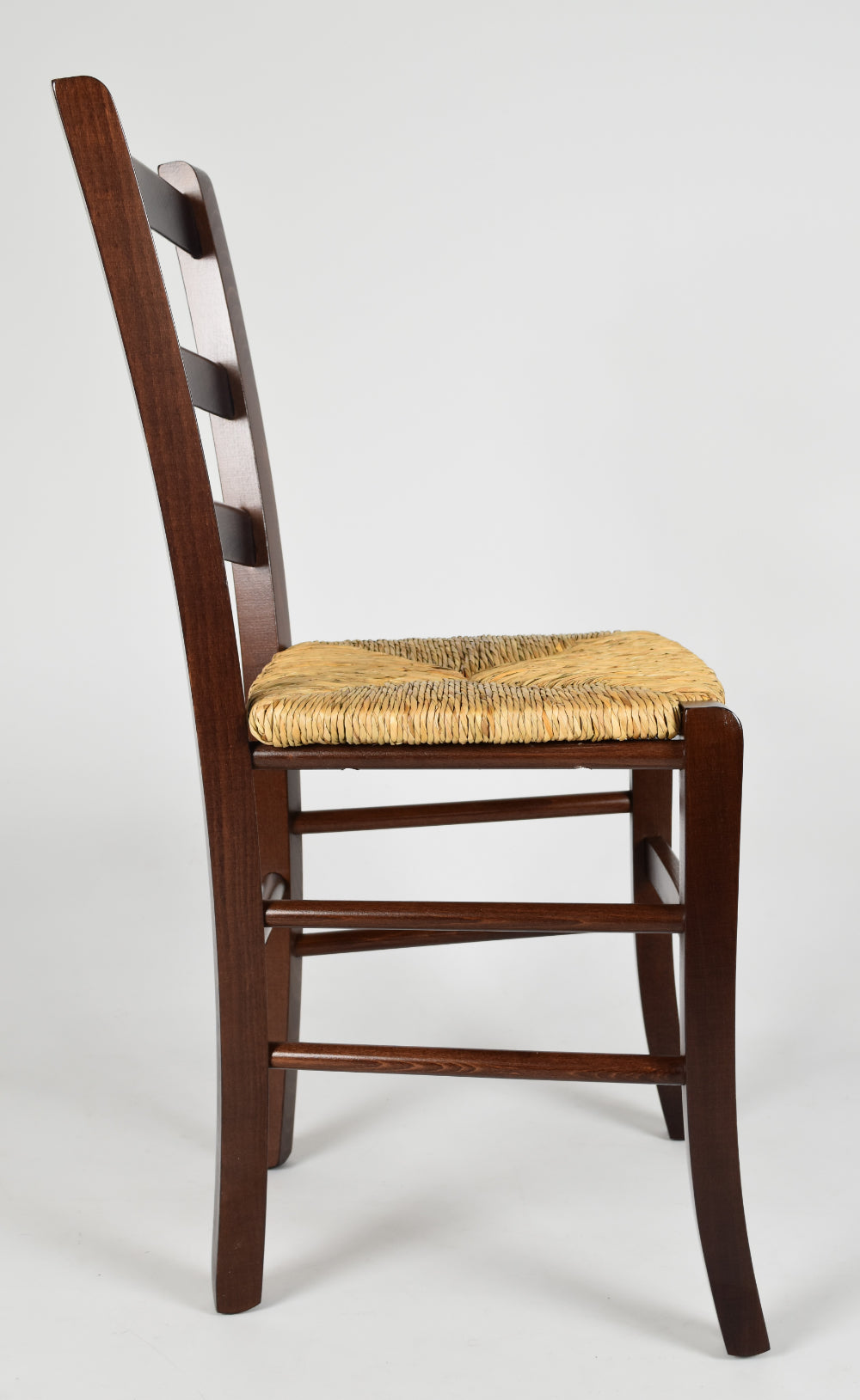 Outlet chair model 14 in nut color with straw seat