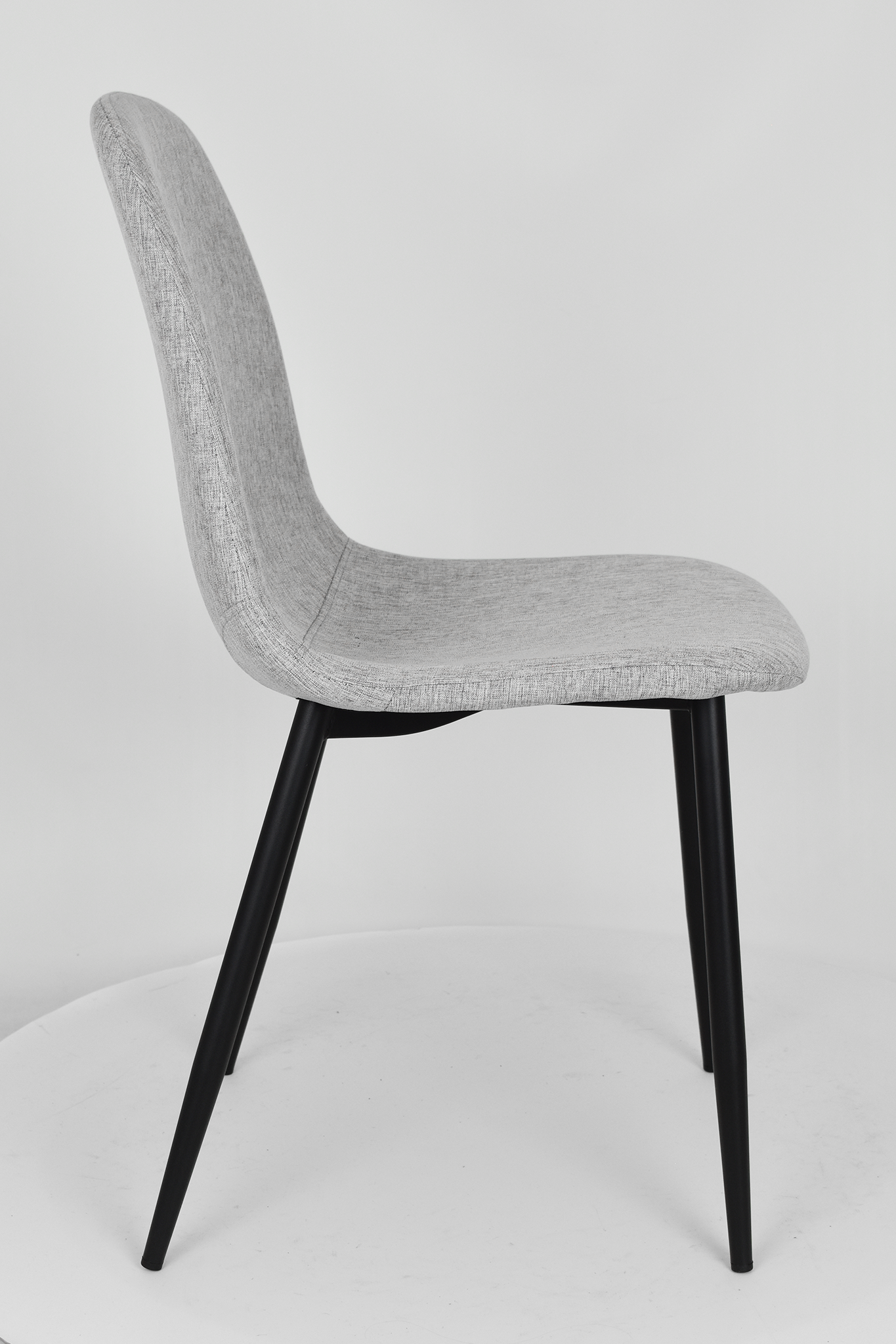 Stock second choice chair model 95 upholstered in grey fabric  