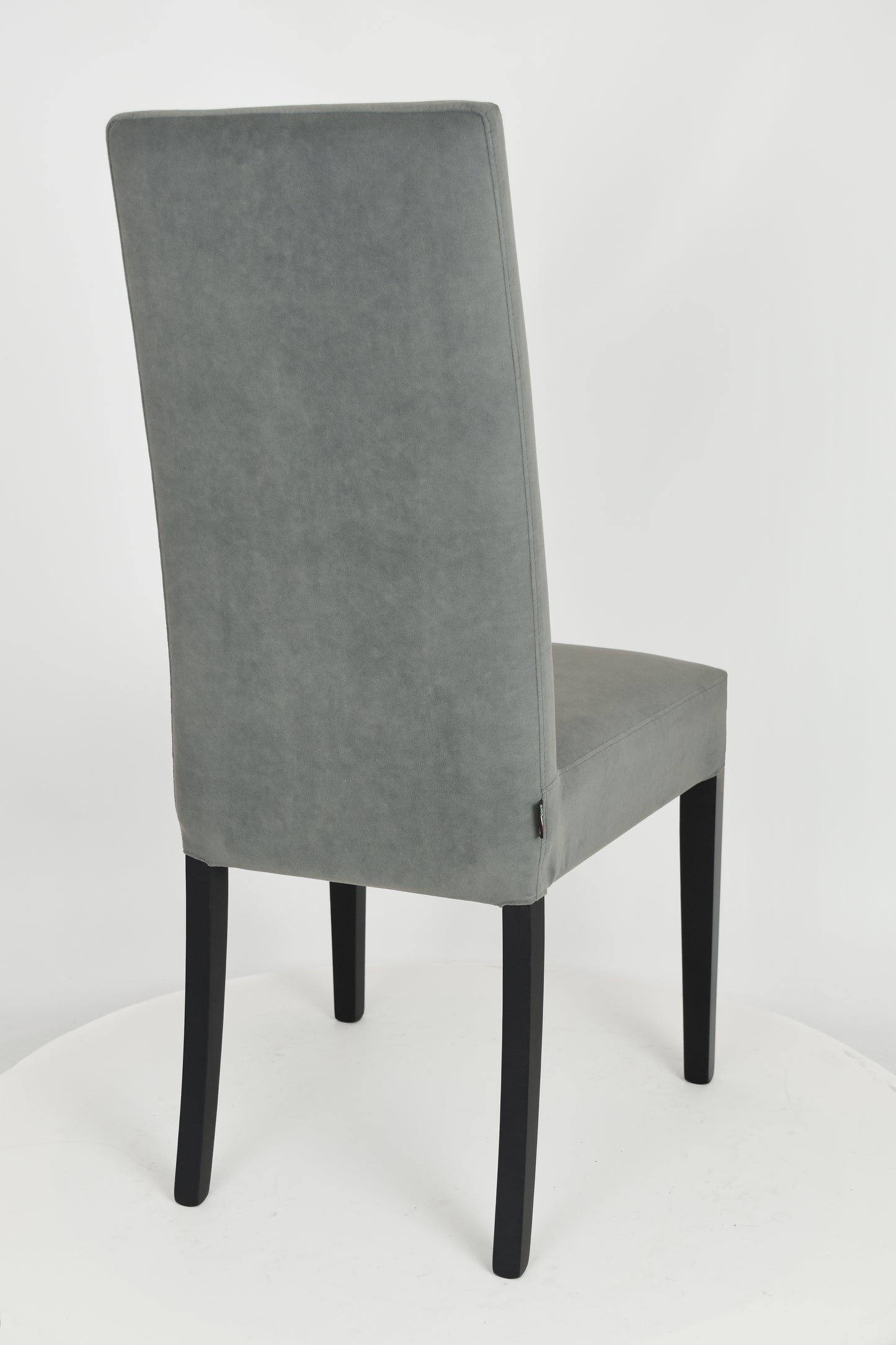 Outlet chair model 35 upholstered in dark grey velvet