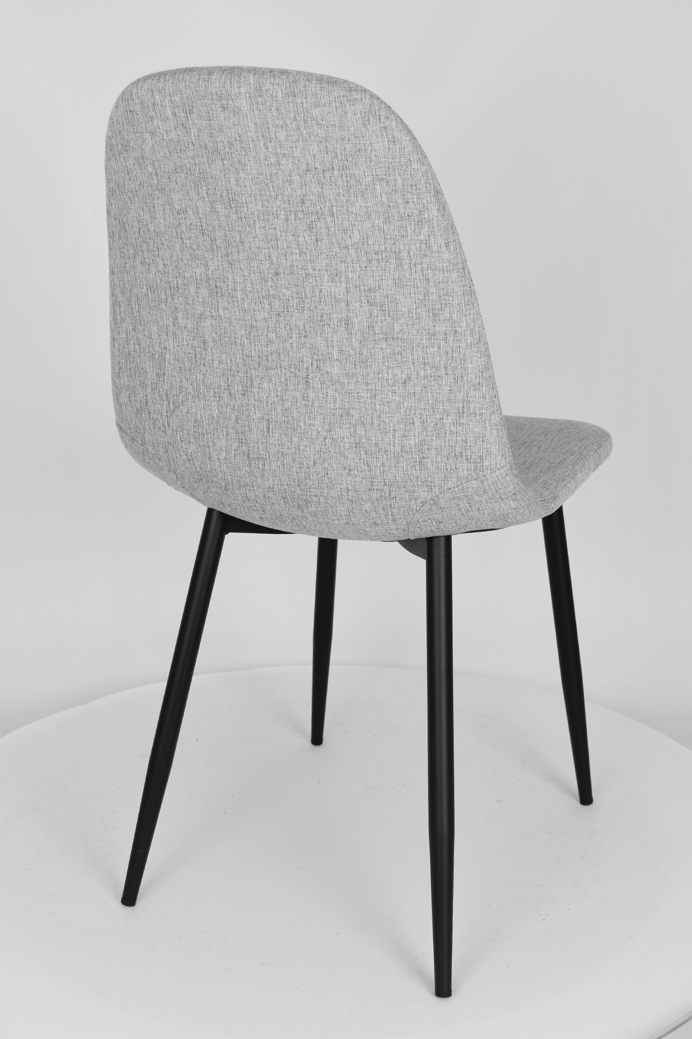 Stock second choice chair model 95 upholstered in grey fabric  