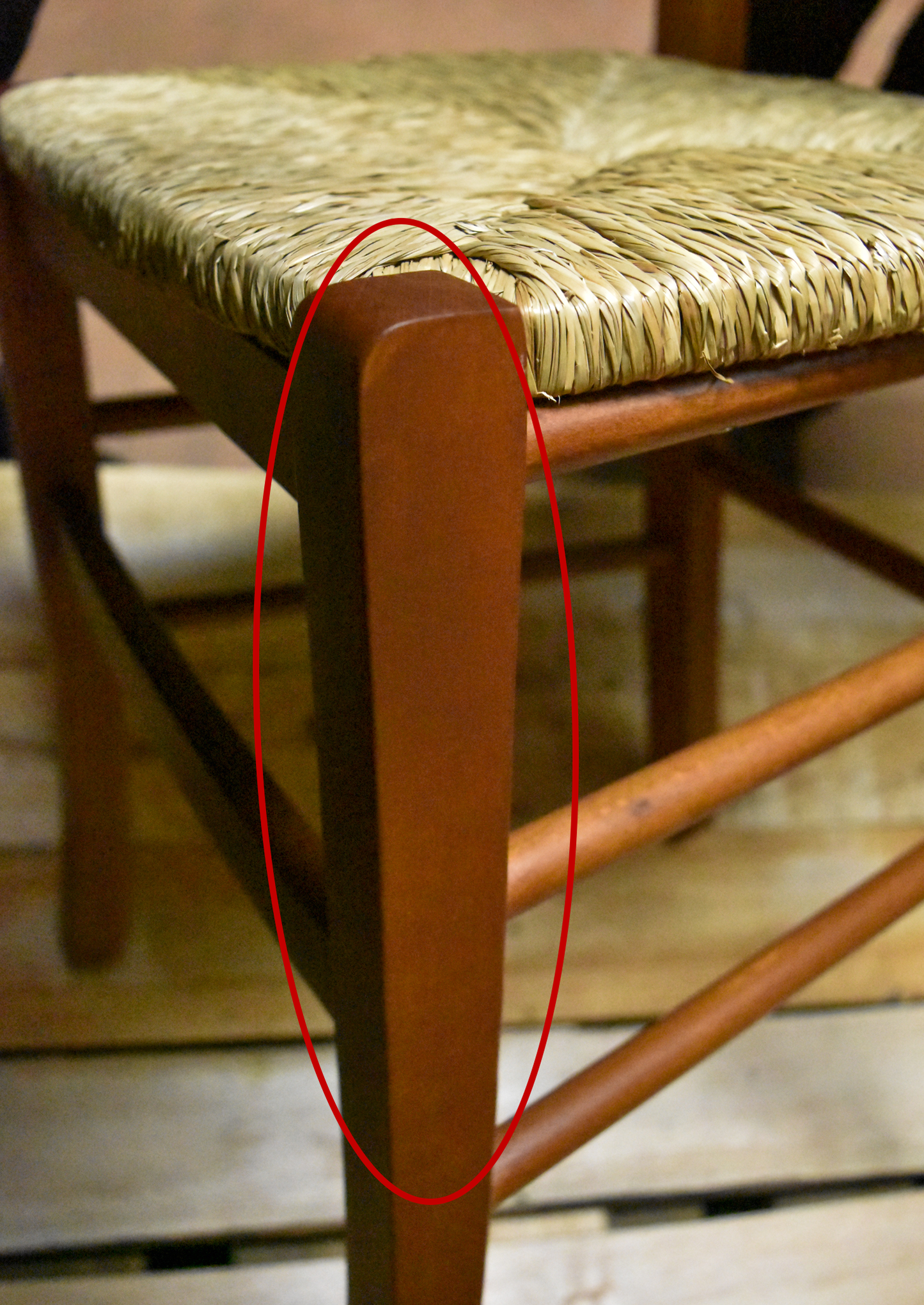 Stock sedie outlet modello 14 colore noce seduta in paglia