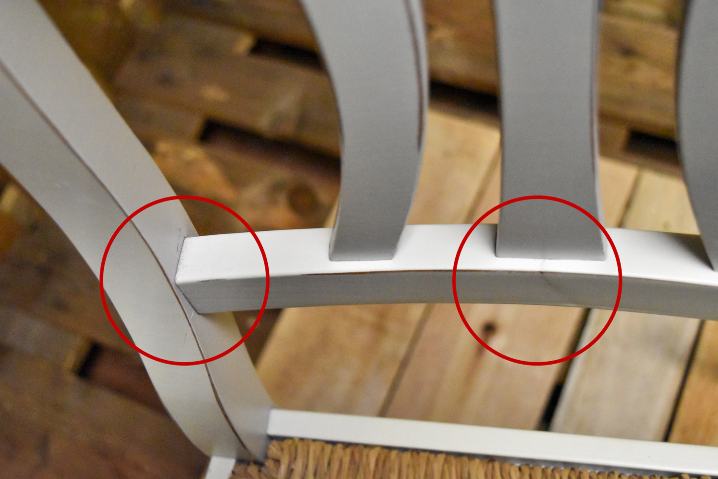 Stock sedie outlet modello 16/11 colore bianco anticato seduta in paglia