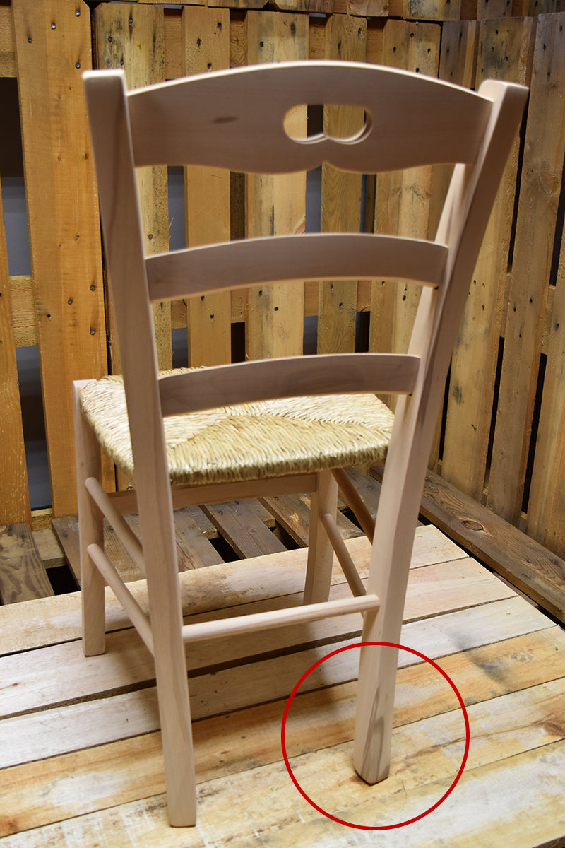 Stock model 15 chairs with raw straw seat